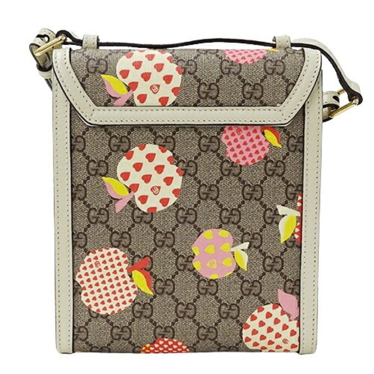 Gucci Beige Brown White Gg Supreme Shoulder Bag