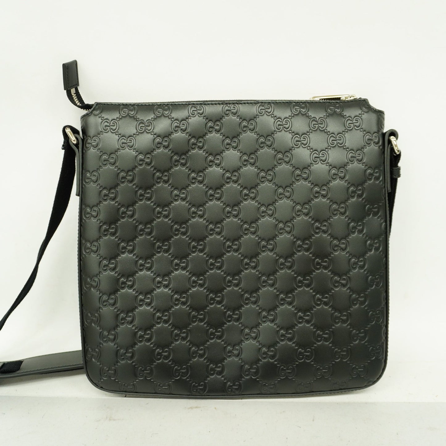 GUCCI[3ca0386]   Shoulder Bag sima 406408 Leather Black Silver metal