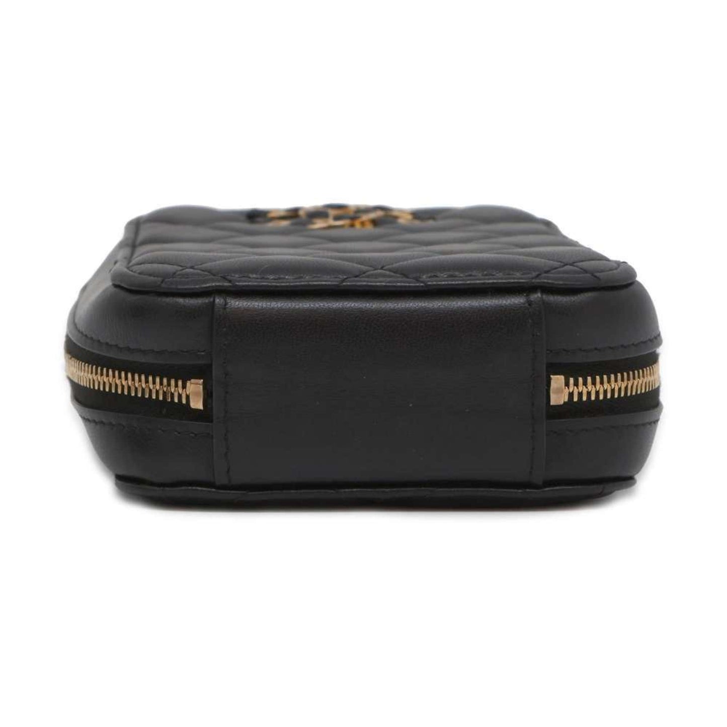 Chanel Chain Shoulder Bag 19 Coco Mark Matelasse Lambskin CHANEL Pochette Black