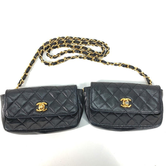 Chanel CC Mark CC Crossbody Chain bag Shoulder Bag Black Gold