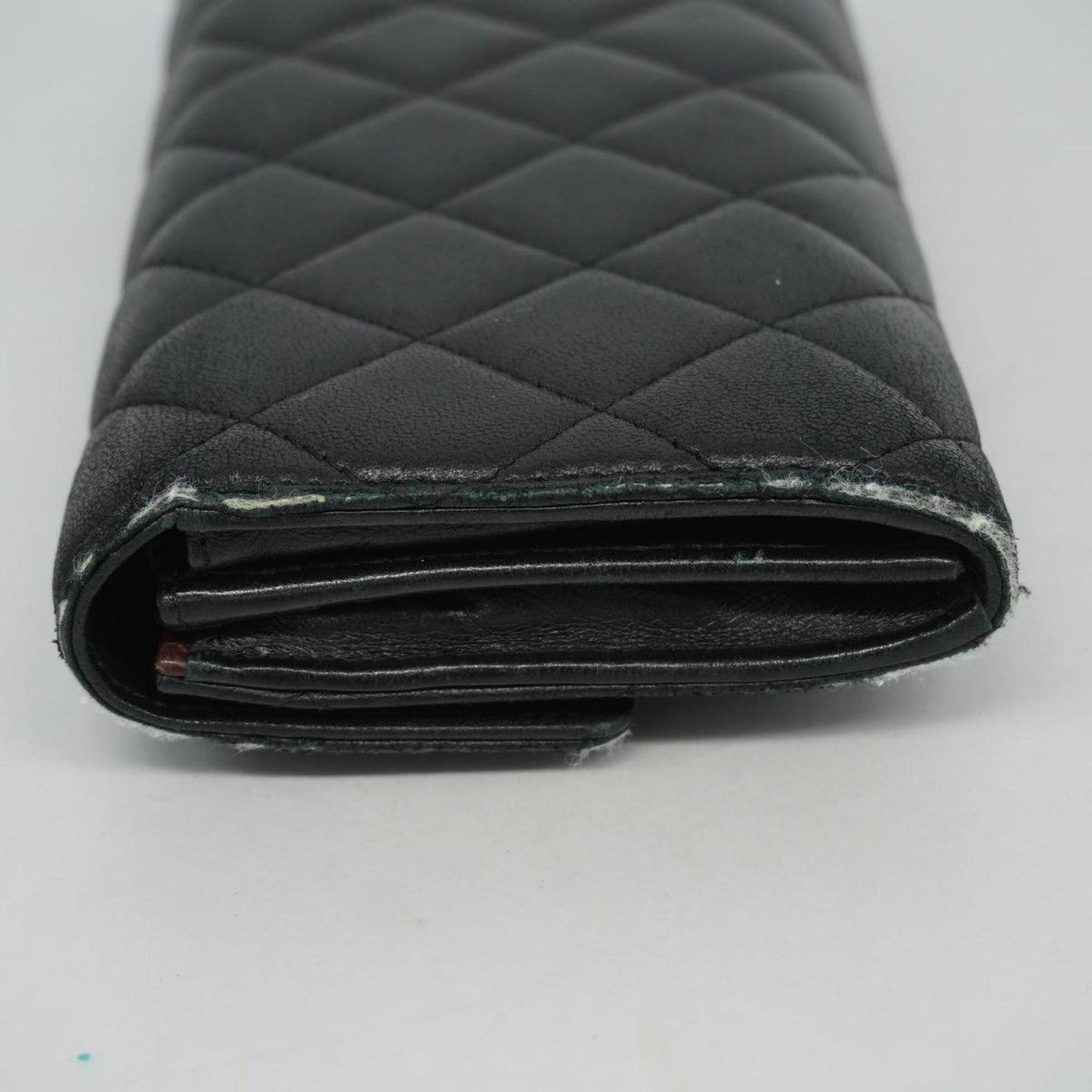 Chanel Long Wallet Matelasse Lambskin Black Women's