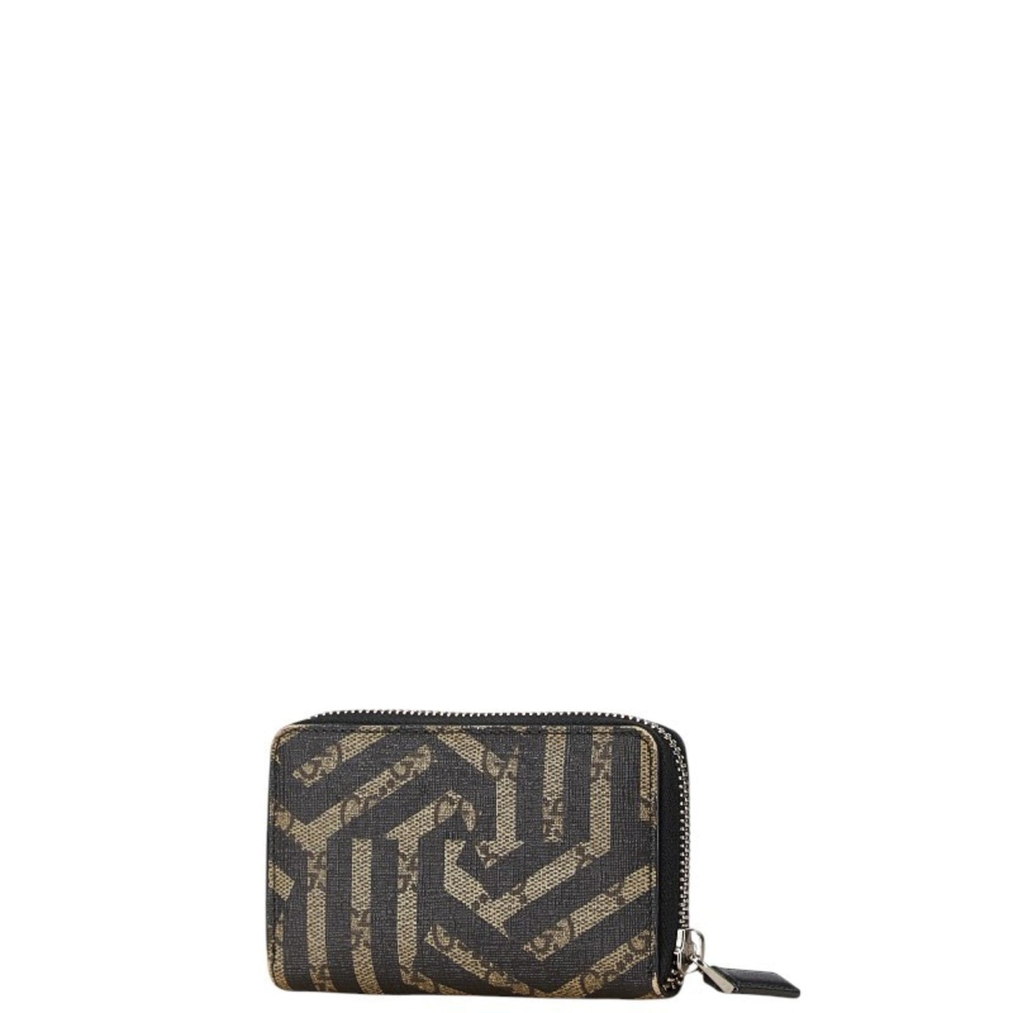 Gucci Beige Black Pvc Leather Coin Purse/Coin Case