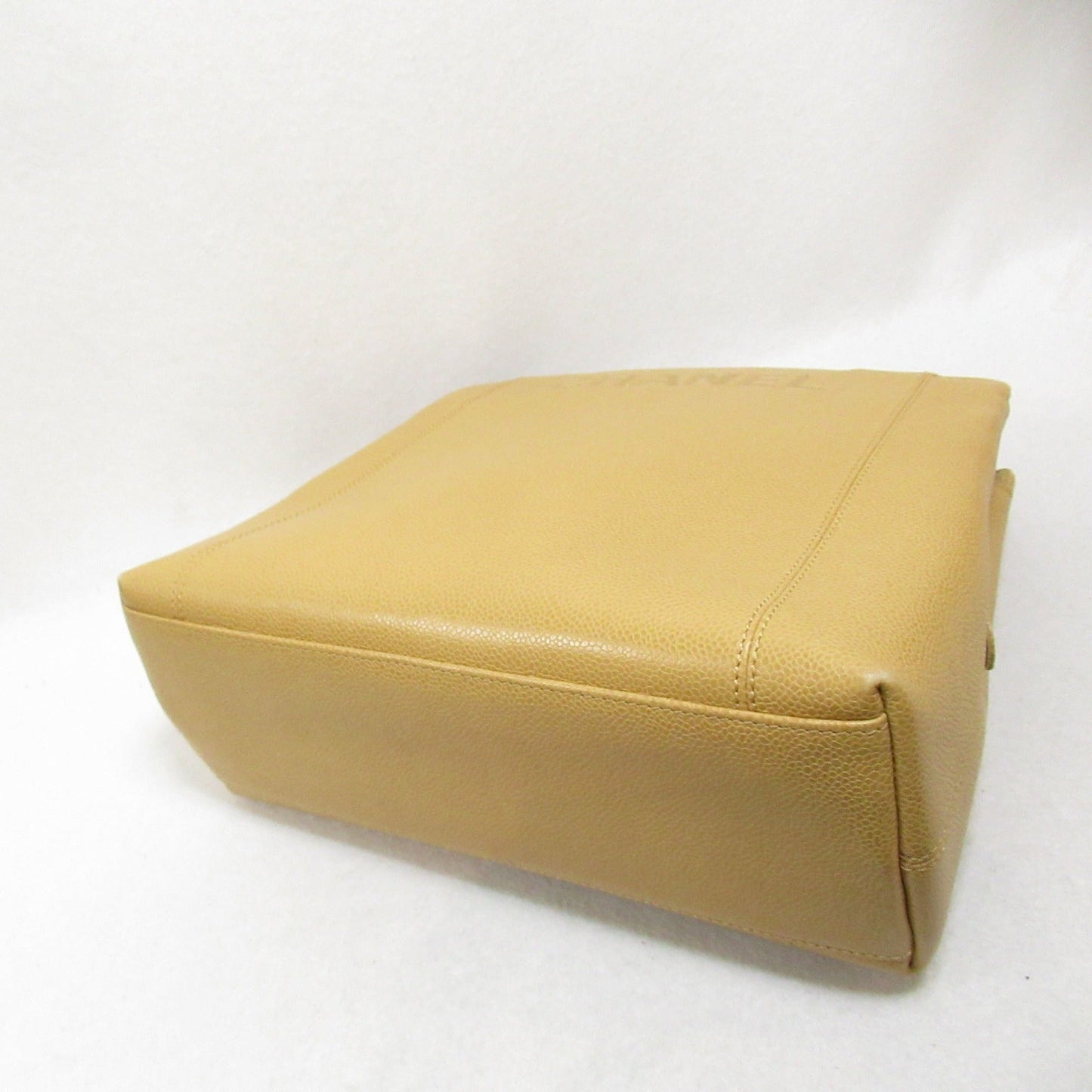 CHANEL Tote Bag Beige Caviar Skin (Grained Calf)