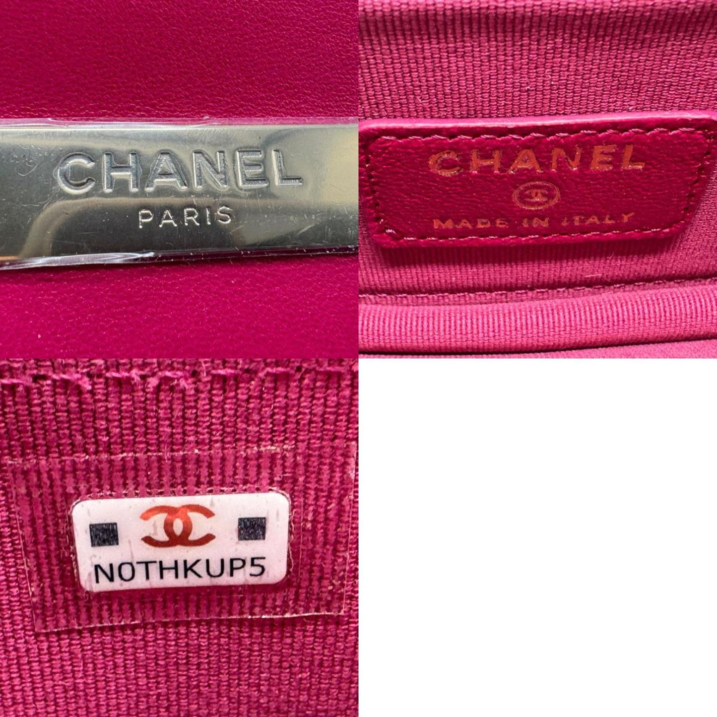 CHANEL Shoulder Bag Lambskin Magenta Women's n0140