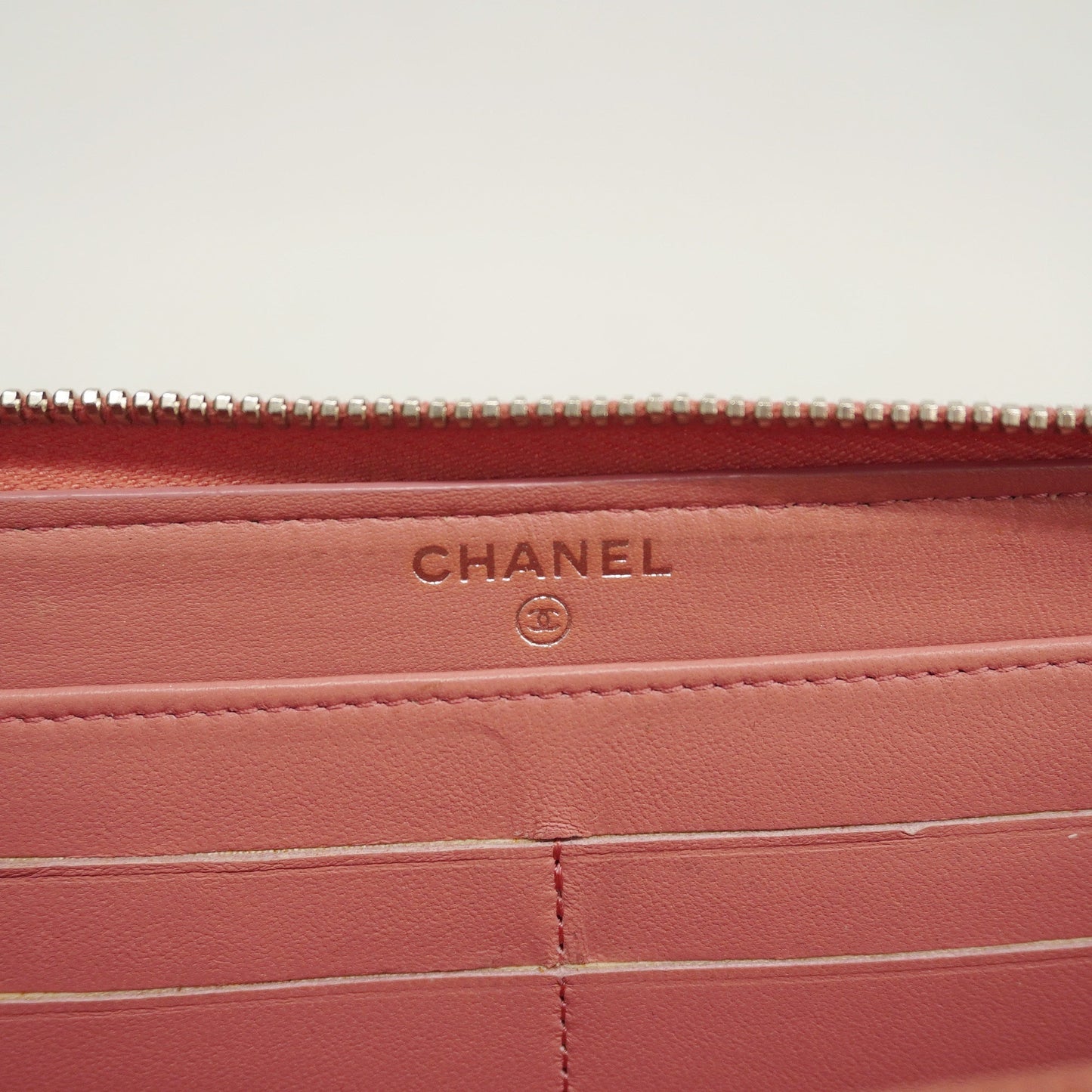 ChanelAuth  Matelasse Long Wallet With Silver Metal Fittings Women's Lambskin