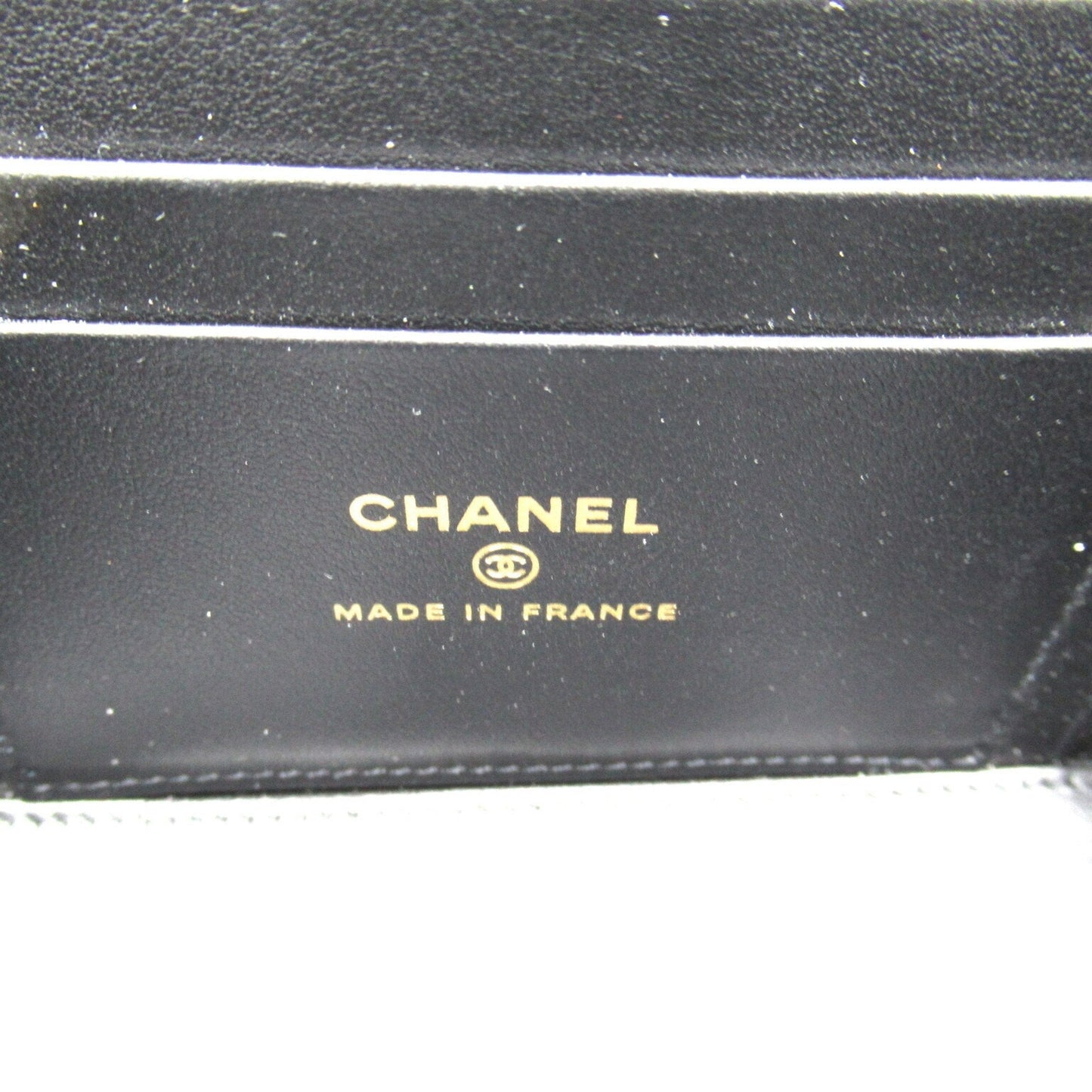 CHANEL Vanity Chain Shoulder Bag, Caviar Skin (Grained Calf), Women's, Black, AP3079