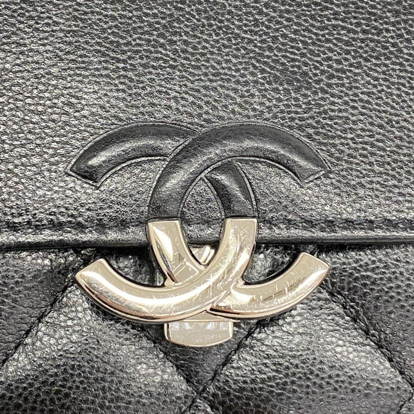 Chanel Long Wallet Matelasse Leather Black Women's