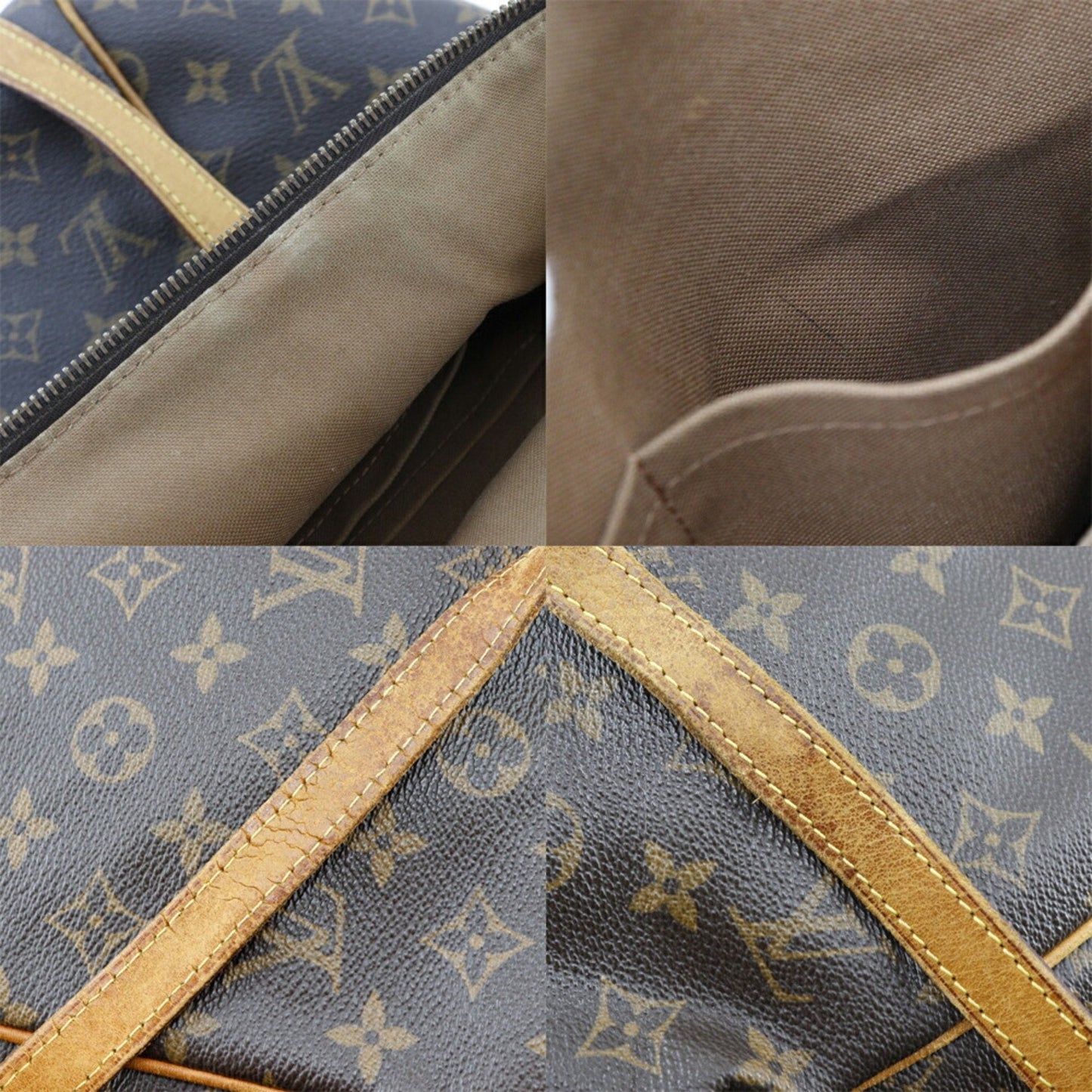 LOUIS VUITTON Totally MM Tote Bag M56689 Monogram Canvas Brown MB3193 Women's