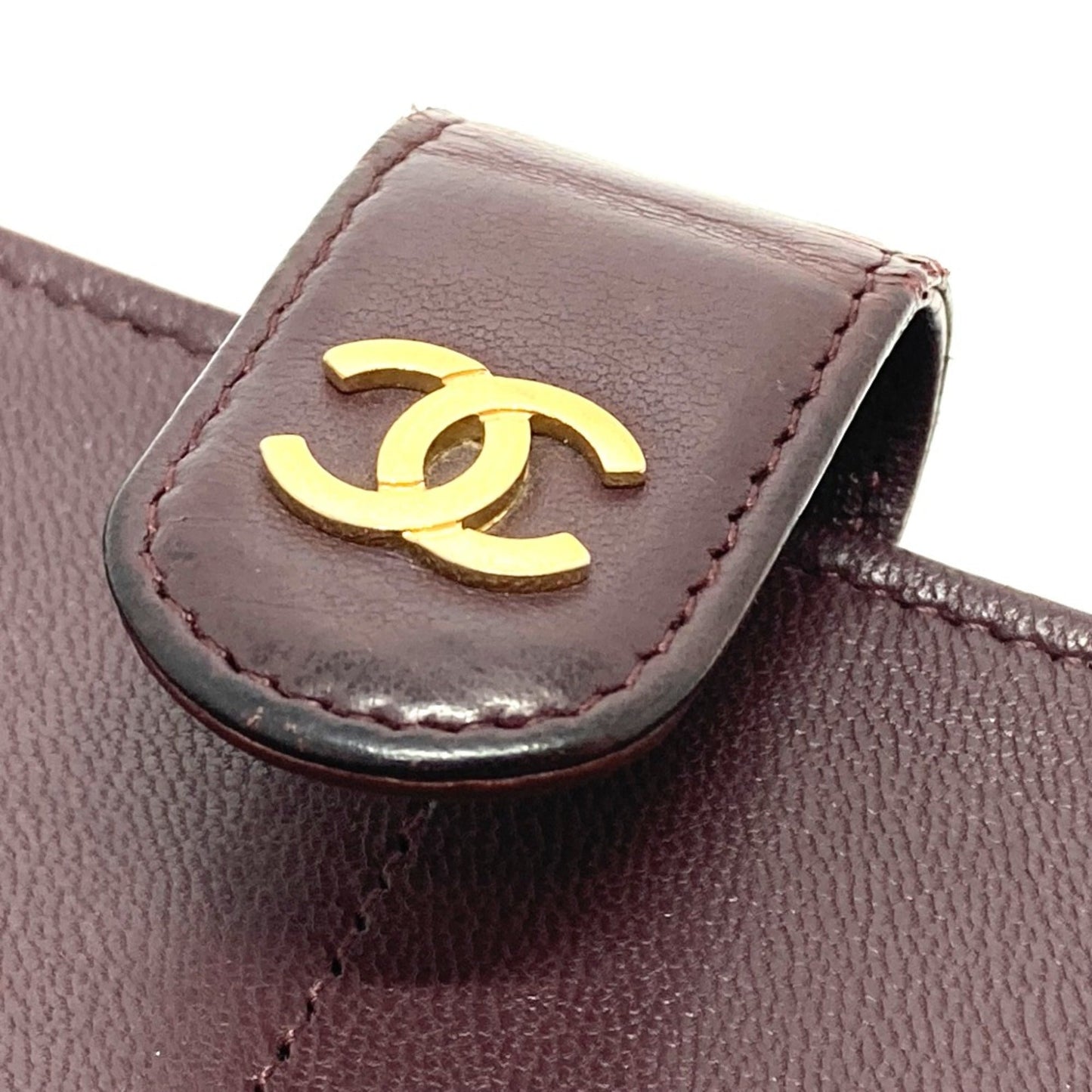 Chanel CC Mark Long wallet Long Wallet Bordeaux