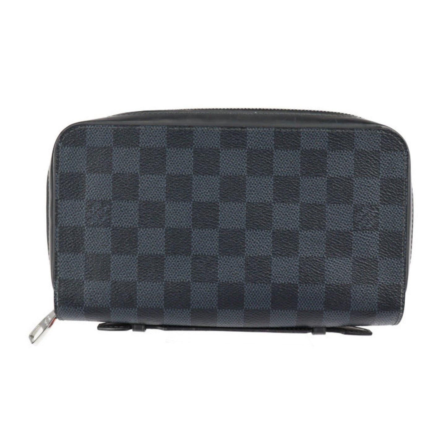 LOUIS VUITTON Zippy XL Damier Ecobalt Long Wallet N41590 PVC Leather Navy Silver Hardware Round Zipper Travel Case Handbag Vuitton