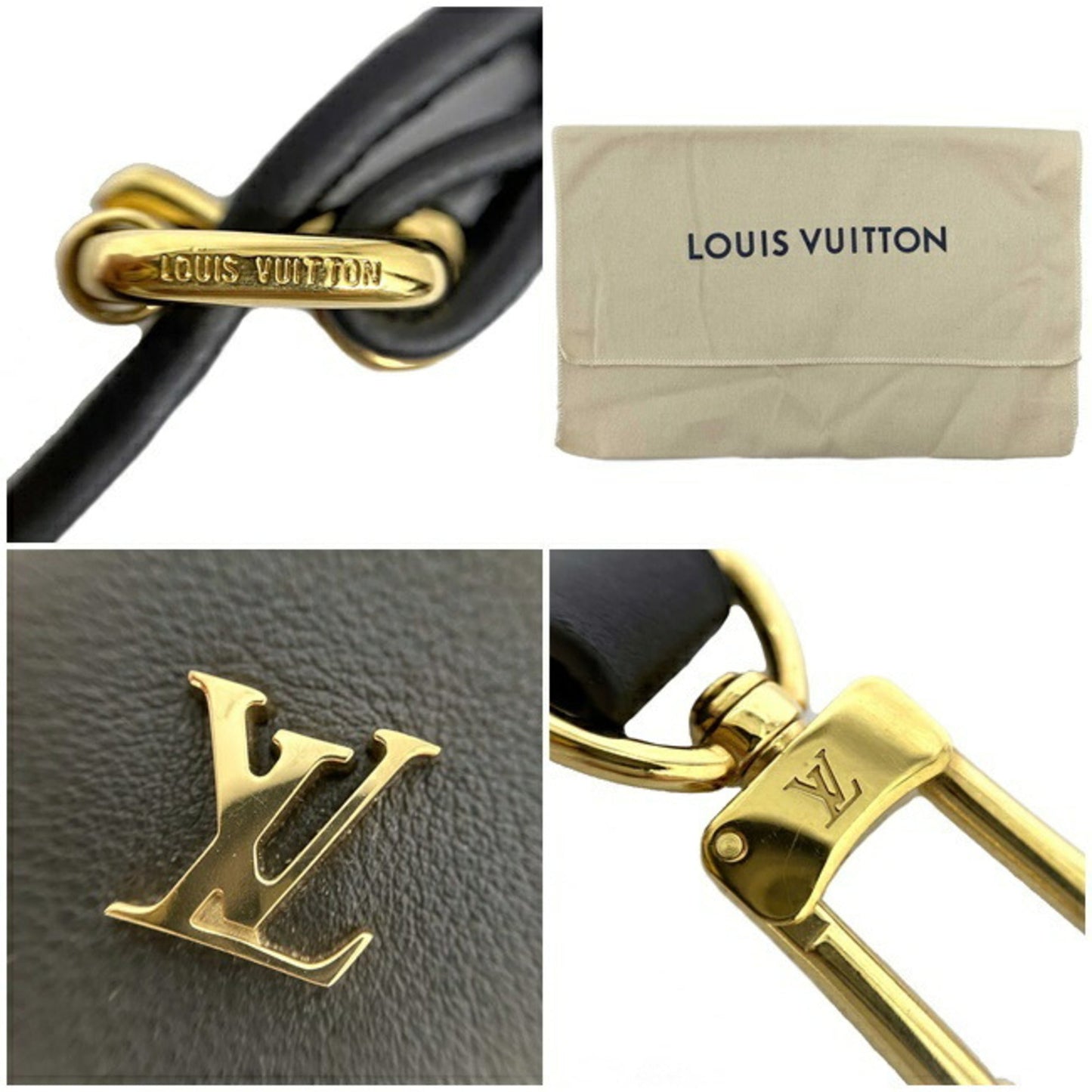 Louis Vuitton Shoulder Bag Bowat Chapo Brown Black Gold Monogram Reverse M68276 PL0240 LOUIS VUITTON Pochette Mini Name Tag LV Round