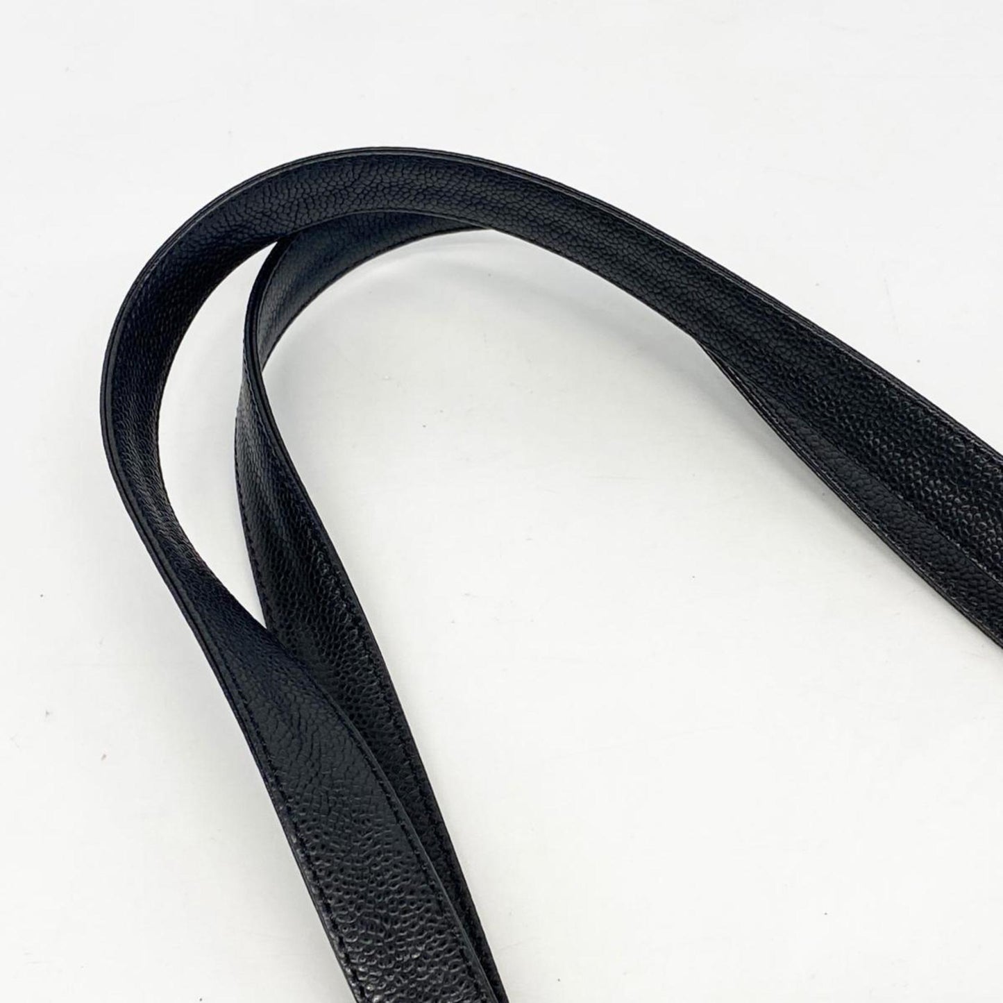 Chanel Shoulder Bag Caviar Skin Black Women's
