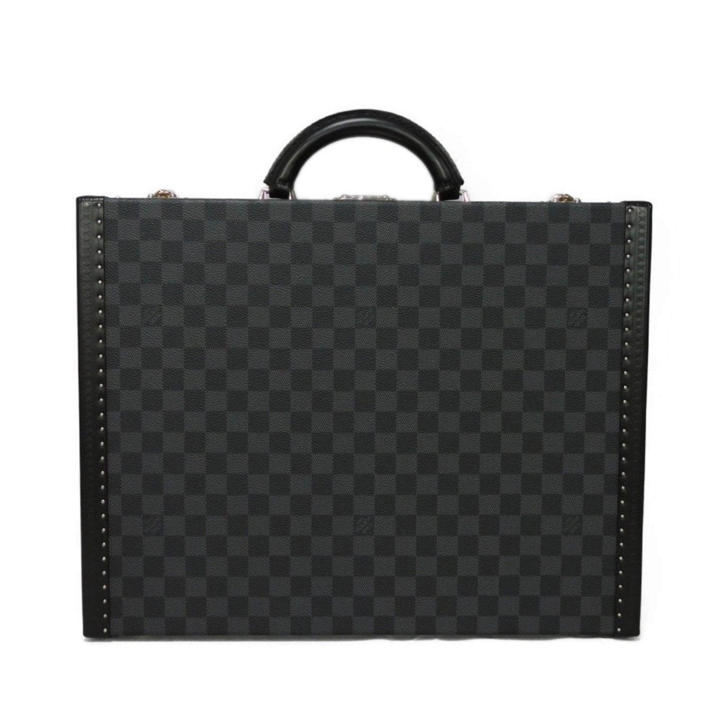 LOUIS VUITTON Trunk President Logo Black Attache Case Damier Graphite Noir N48190 Men's Bag