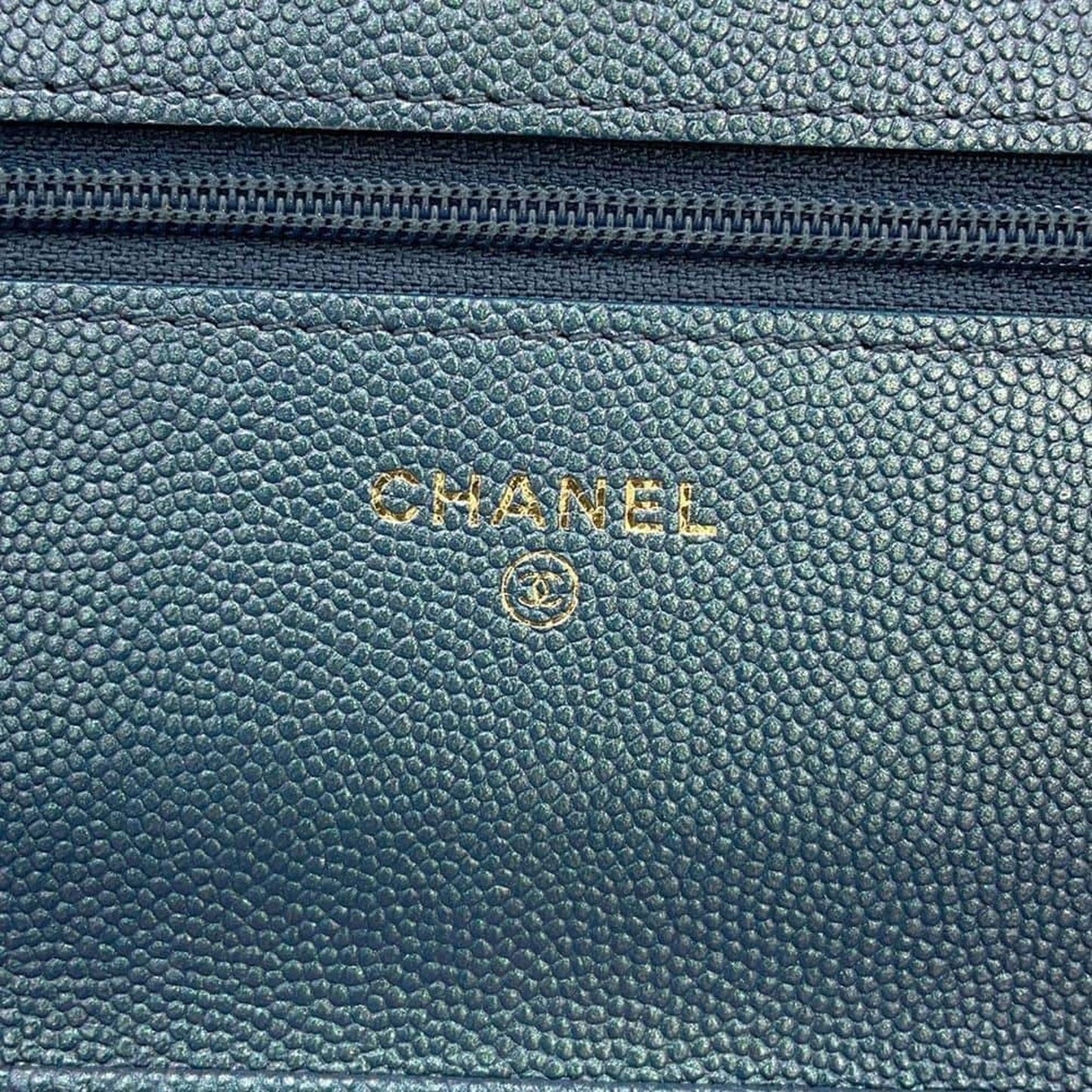 Chanel Chain Wallet Matelasse Coco Mark Caviar Skin A33814 CHANEL