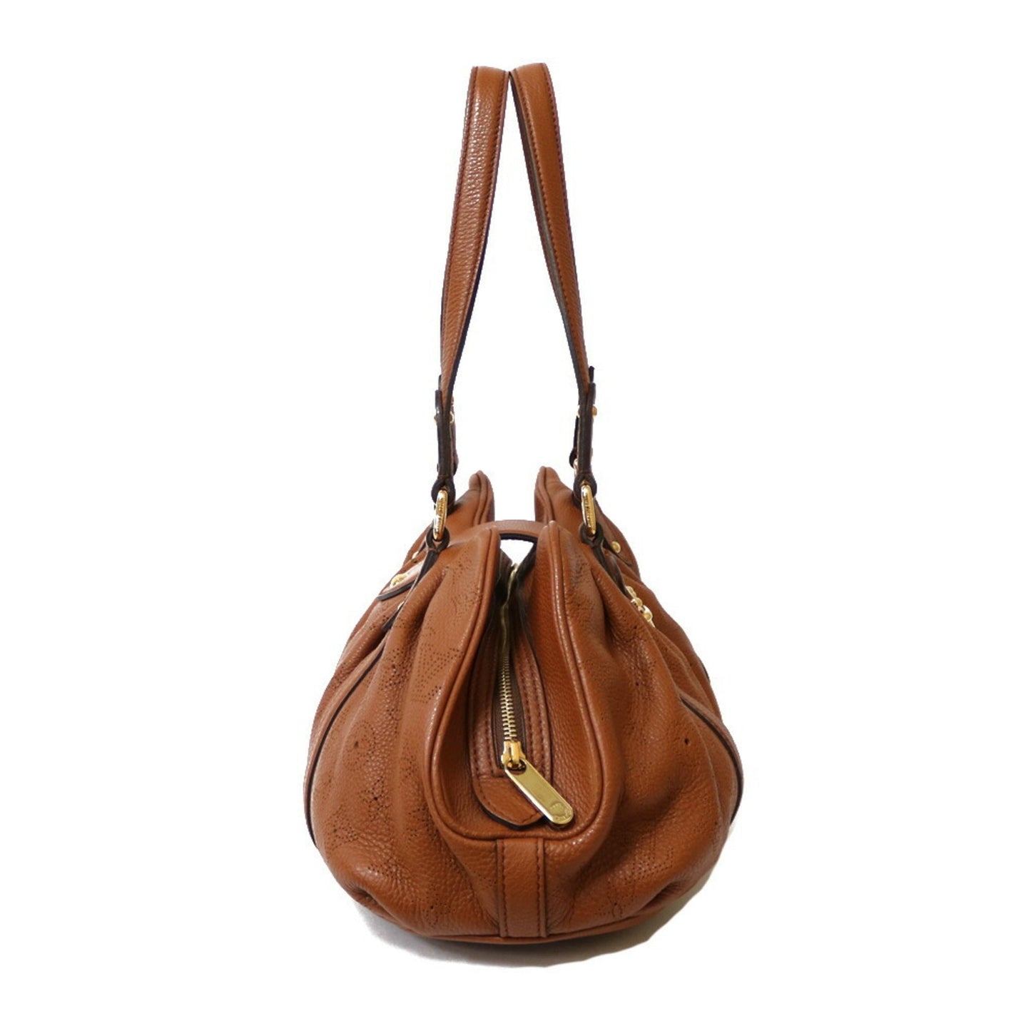 LOUIS VUITTON Monogram Mahina Lunar PM M97052 Brown Cognac Ladies