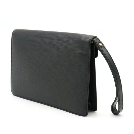 LOUIS VUITTON Epi Pochette Serie Dragonne Second Bag Noir Black Key Missing M52612
