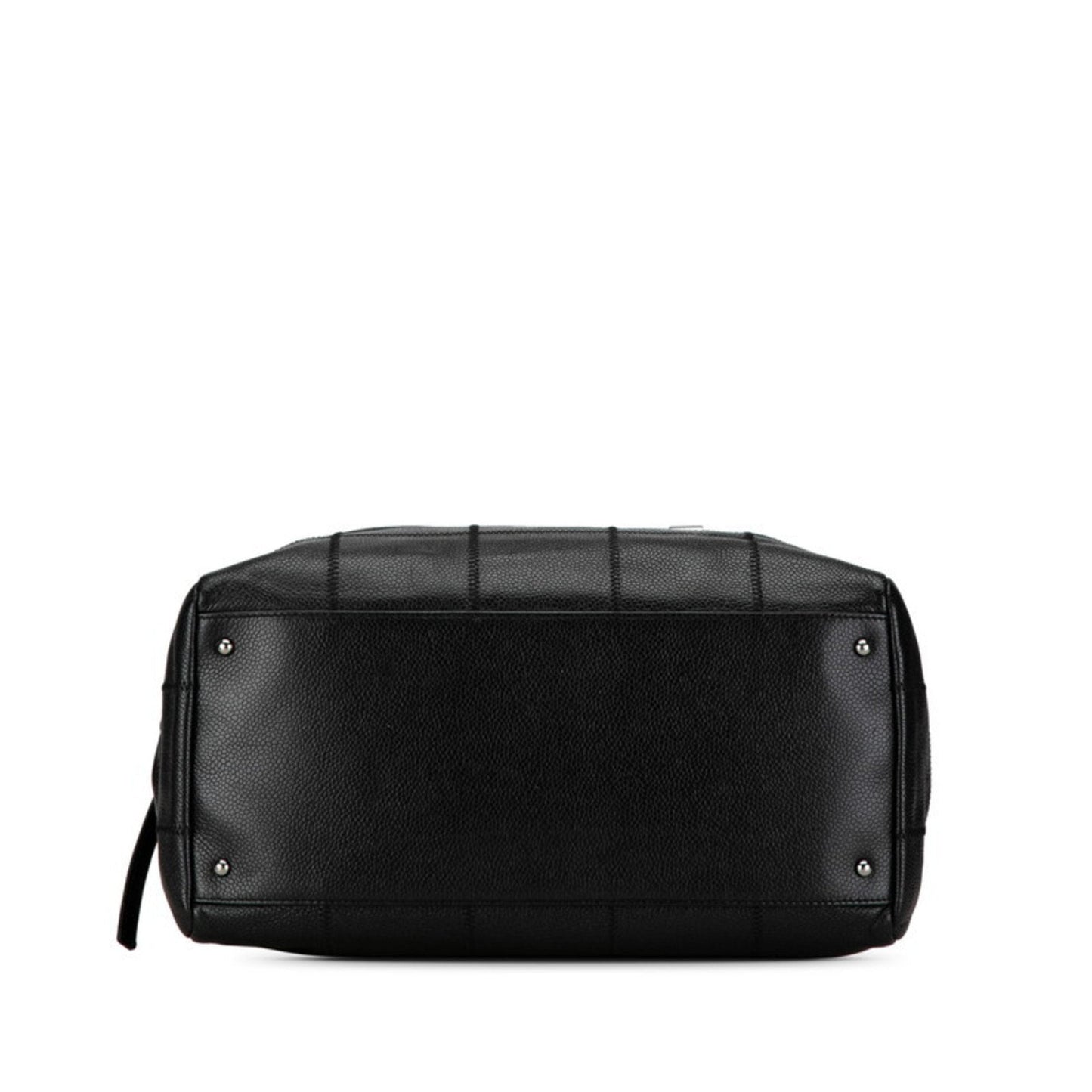 Chanel Chocolate Bar Handbag Boston Bag Black Caviar Skin Women's CHANEL