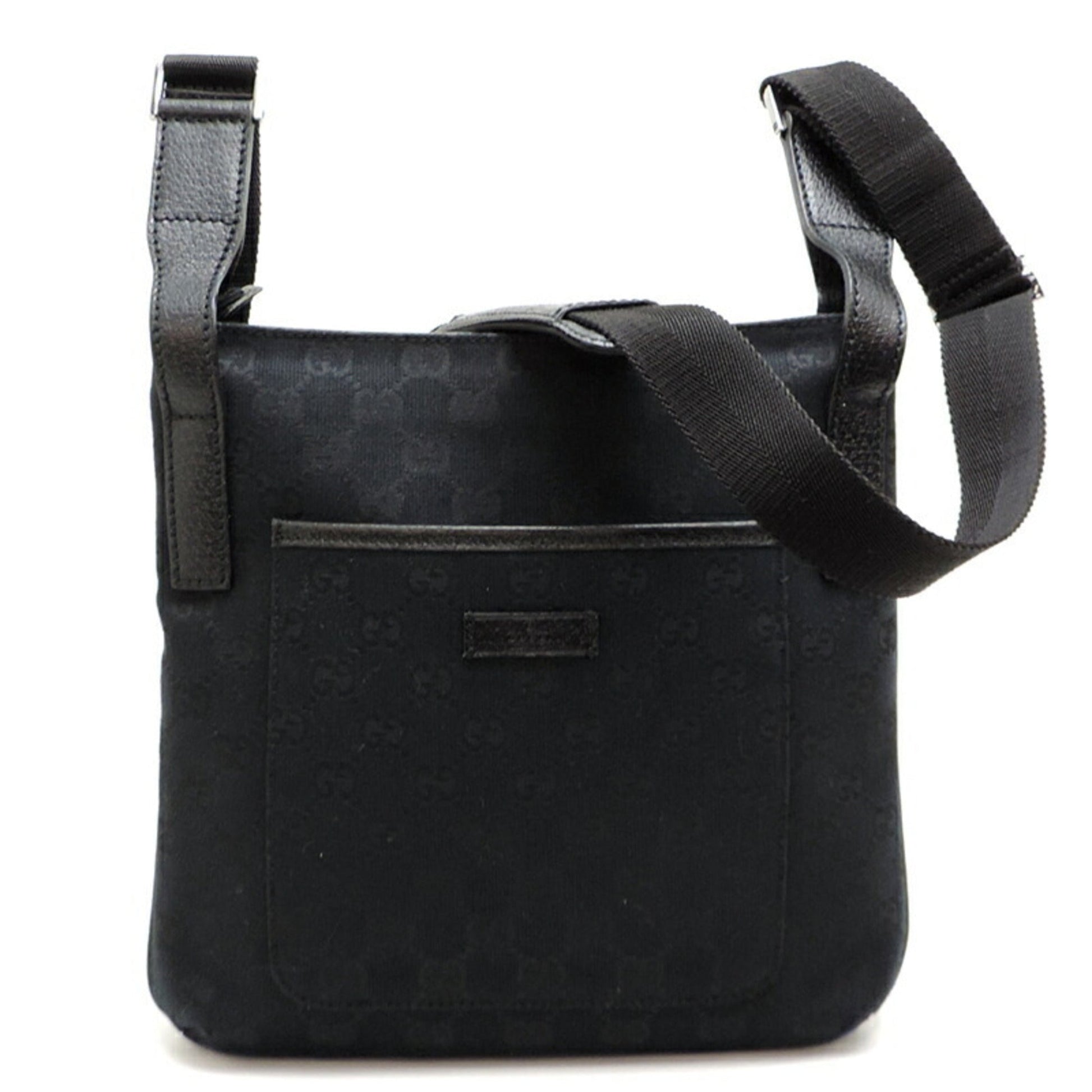 Gucci Black Gg Canvas Shoulder Bag ()