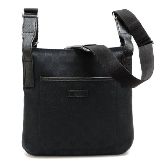 Gucci Black Gg Canvas Shoulder Bag ()