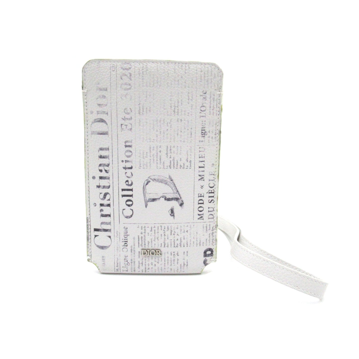 Dior Phone holder White leather