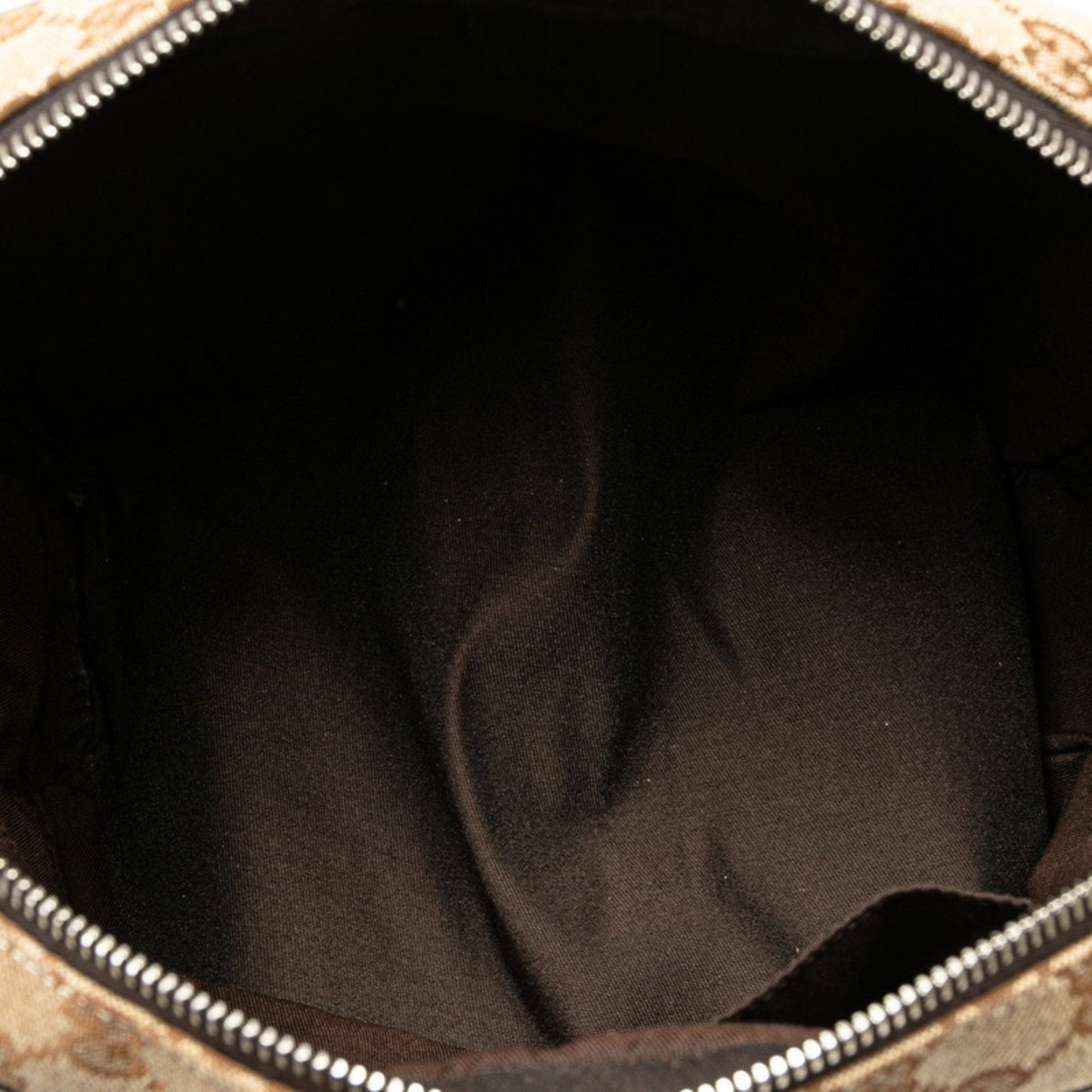 Gucci Beige Brown Canvas Leather Shoulder Bag