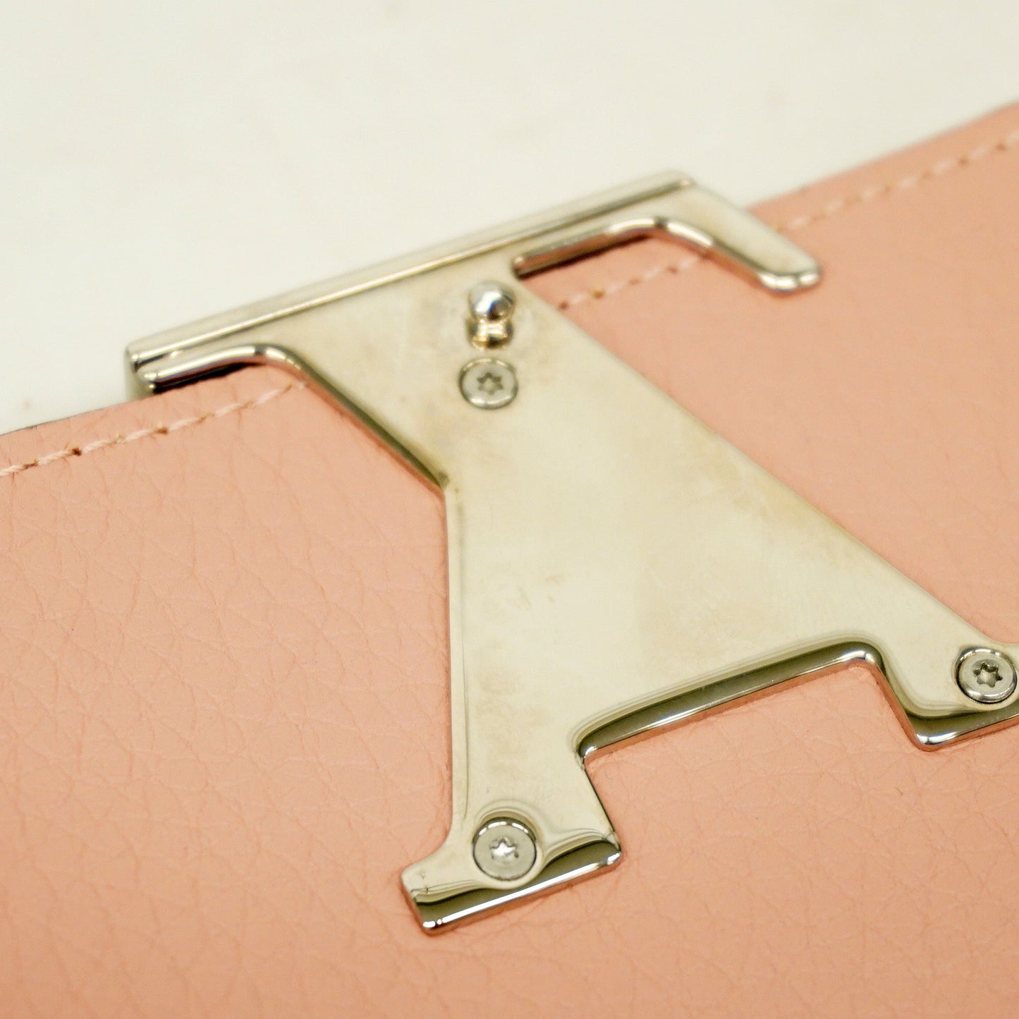 LOUIS VUITTONAuth  Taurillon Portofeuil Capsine M61250 Women's Long Wallet