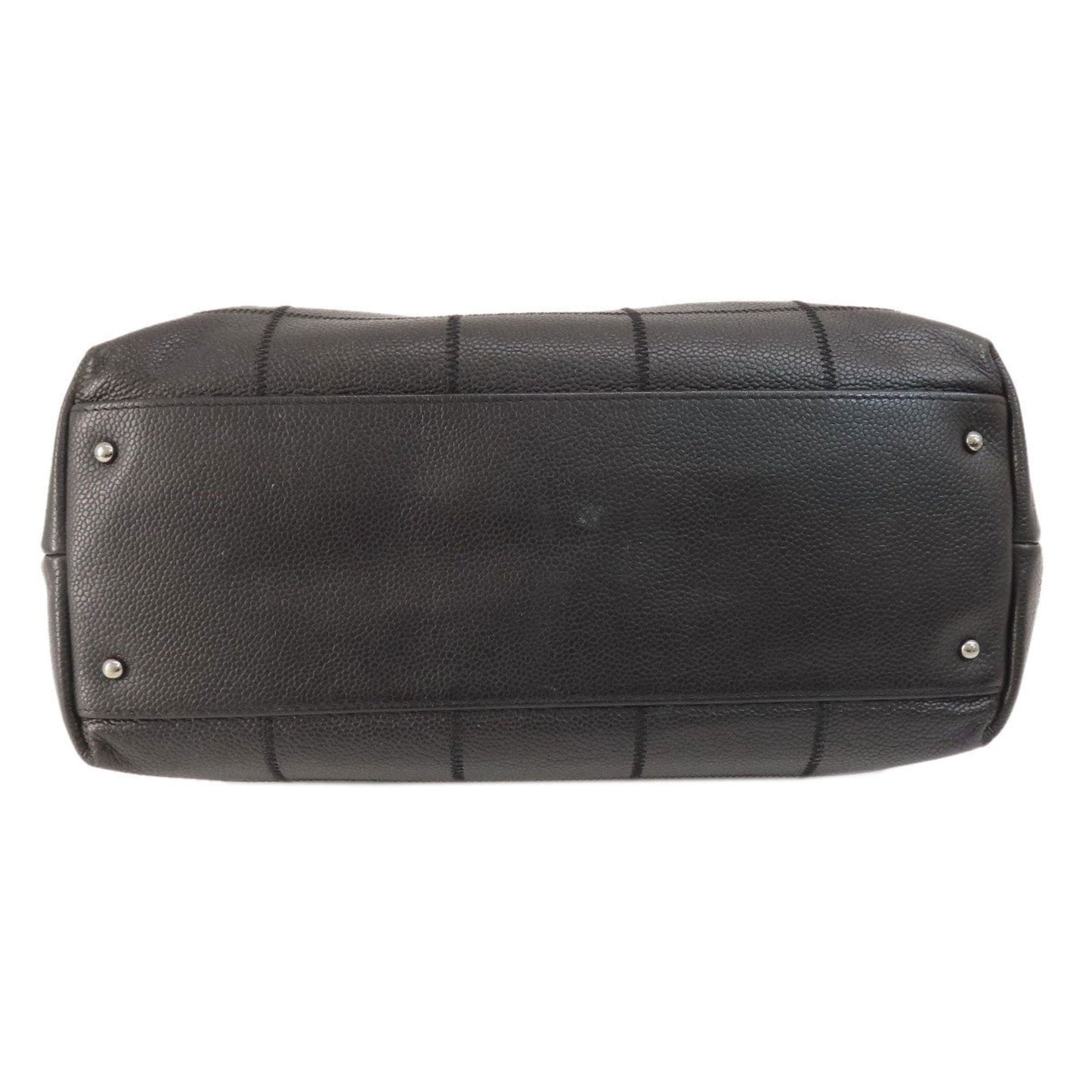 CHANEL Chocolate Bar Tote Bag Caviar Skin Women's