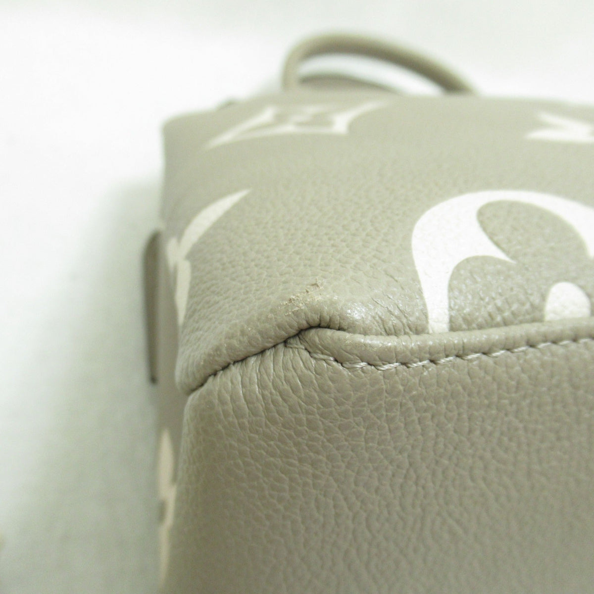 LOUIS VUITTON Petit Palais PM handbag Beige Turtle claim Monogram empreinte leather M58914
