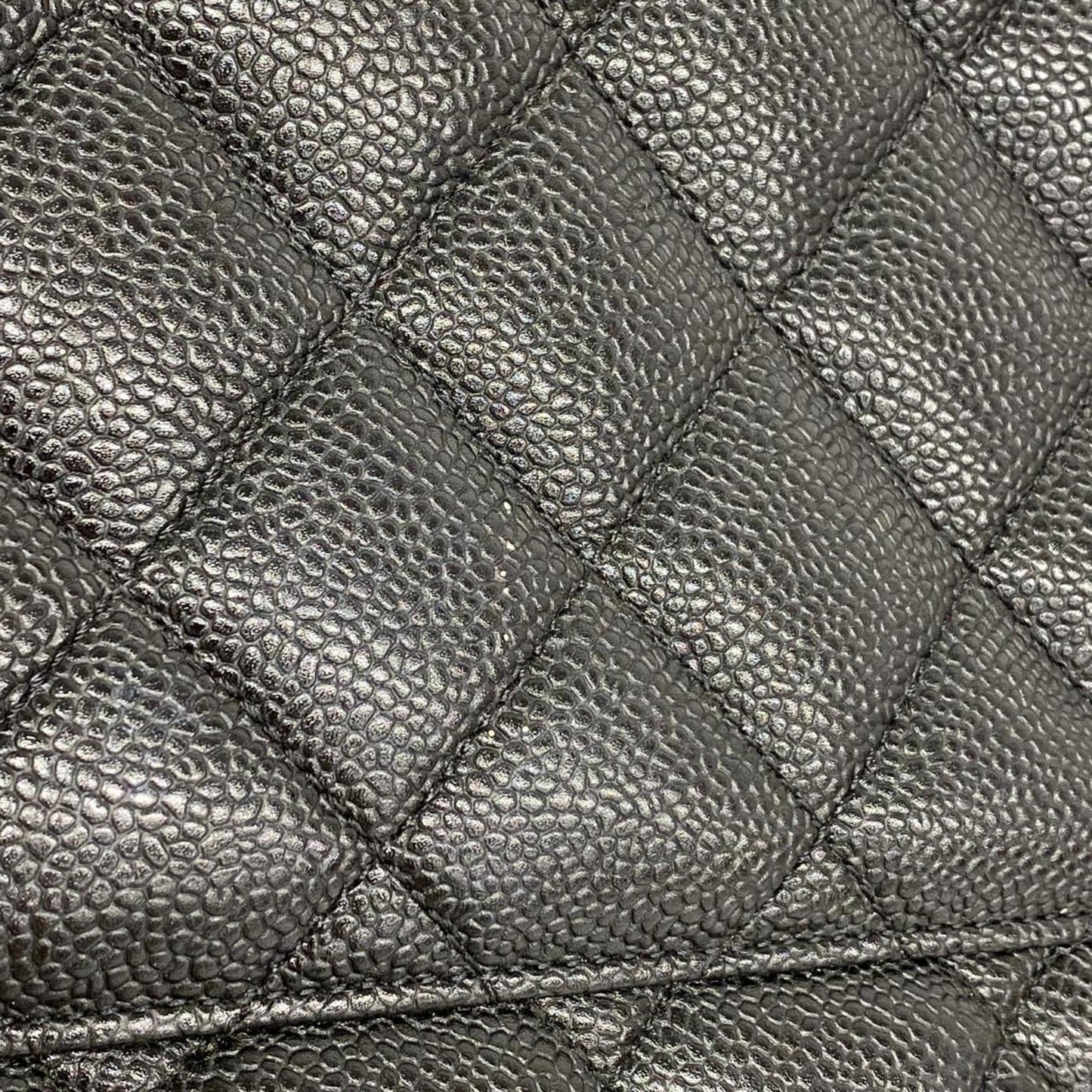 Chanel Tote Bag Reproduction Caviar Skin Black Women's