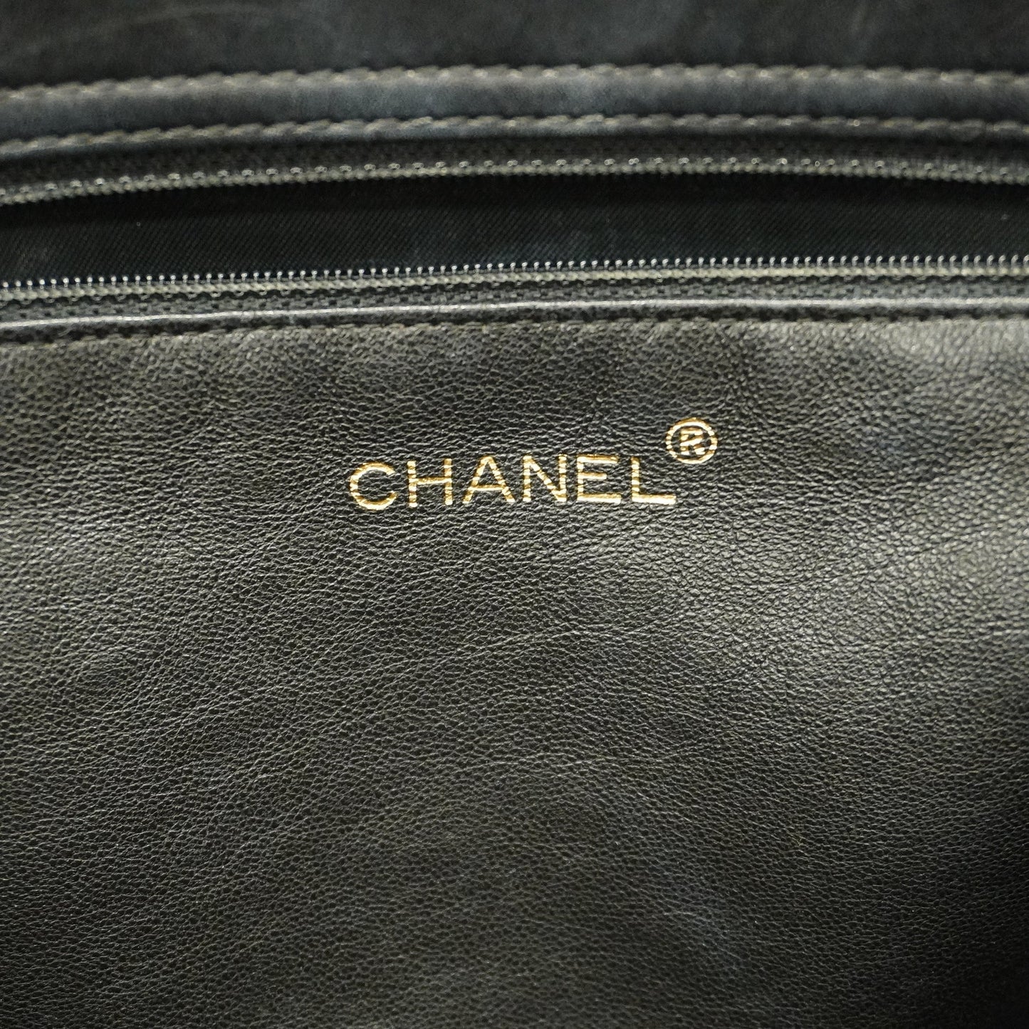 ChanelAuth  Matelasse Chain Shoulder Women's Leather Tote Bag Black