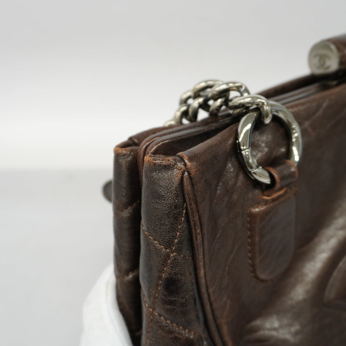ChanelAuth  Women's Leather Shoulder Bag Brown
