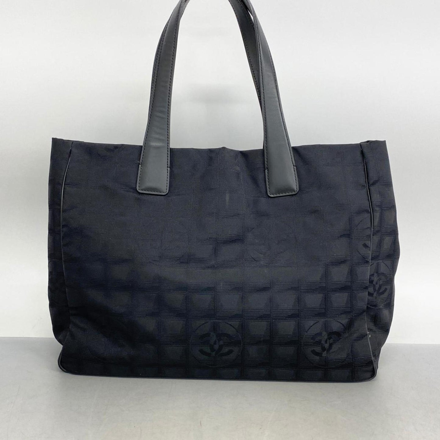 Chanel Tote Bag New Travel Nylon Black Champagne Women's