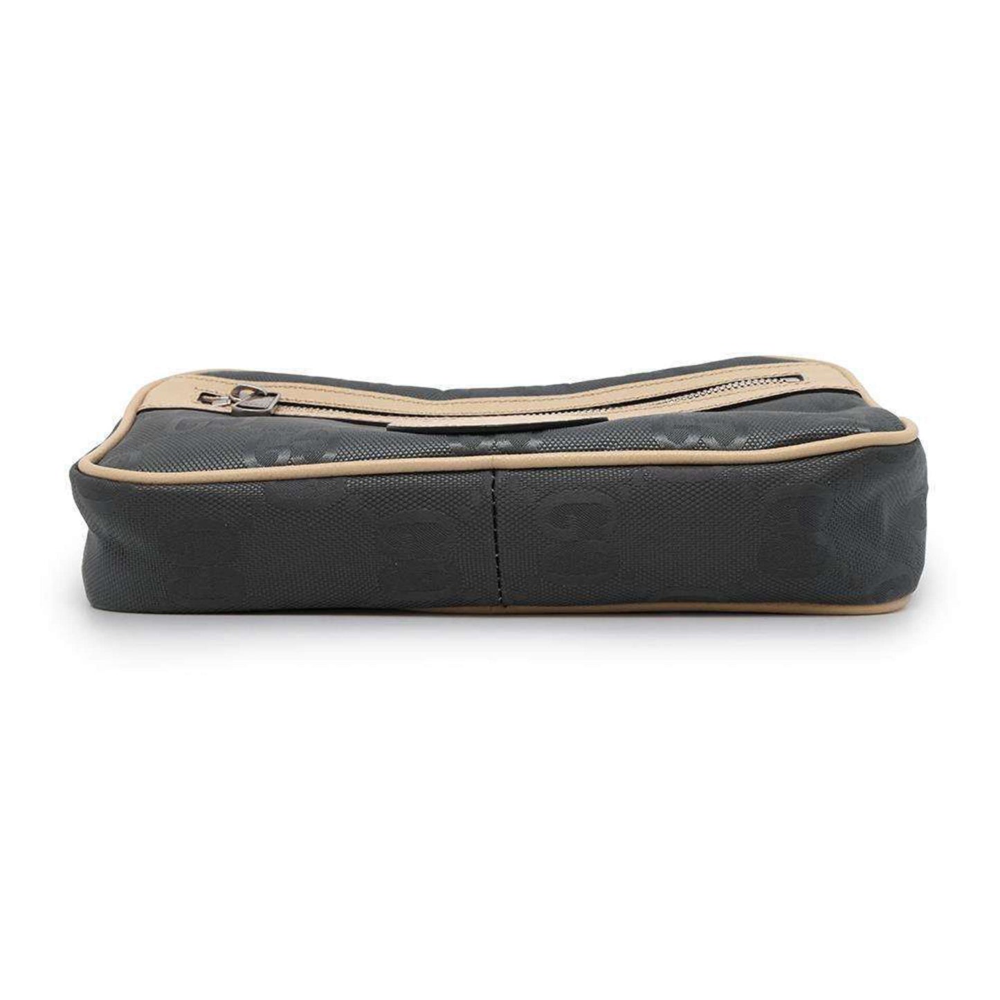 Gucci Gray Ivory Nylon Leather Sling Bag