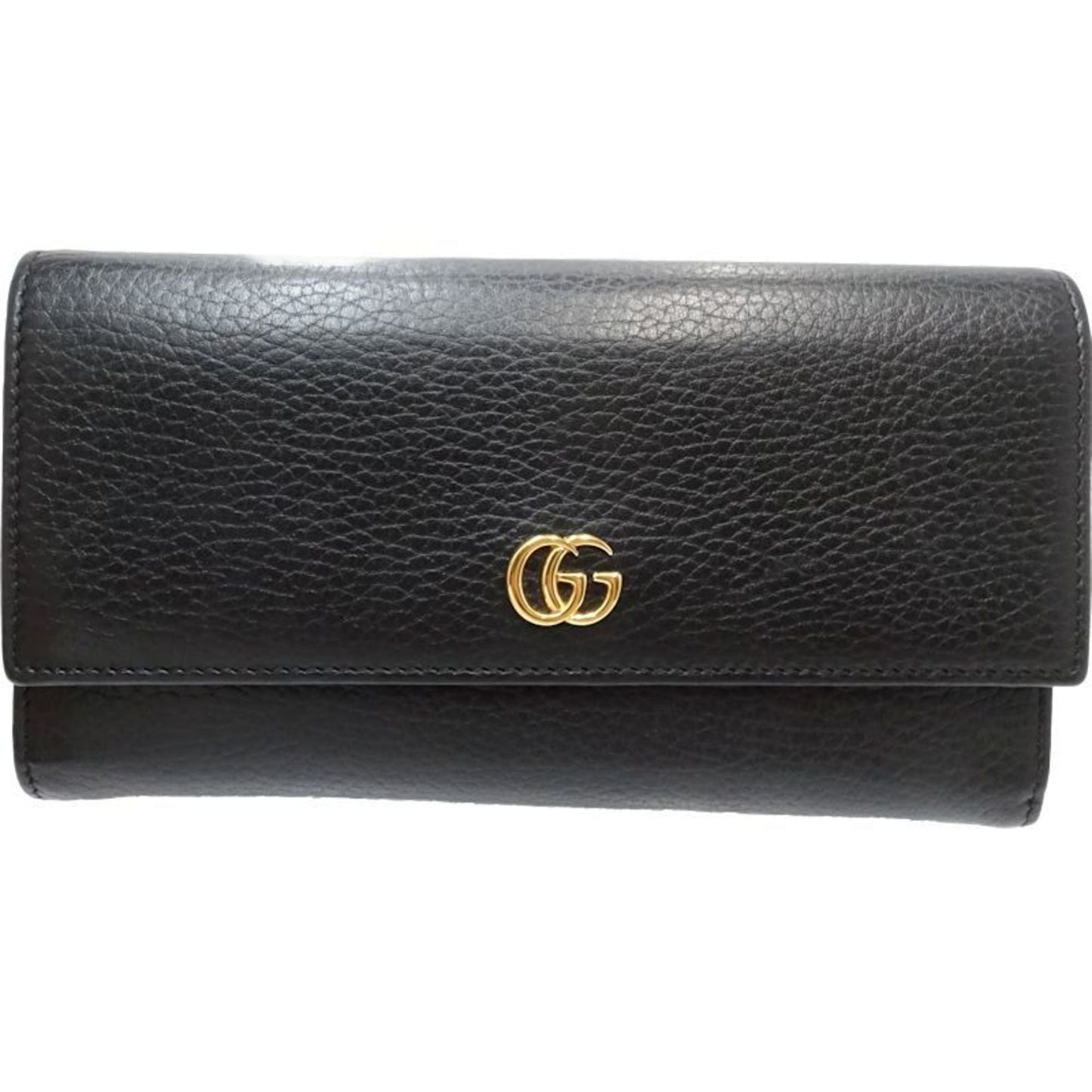 Gucci Black Leather Long Wallet (Bi-Fold)