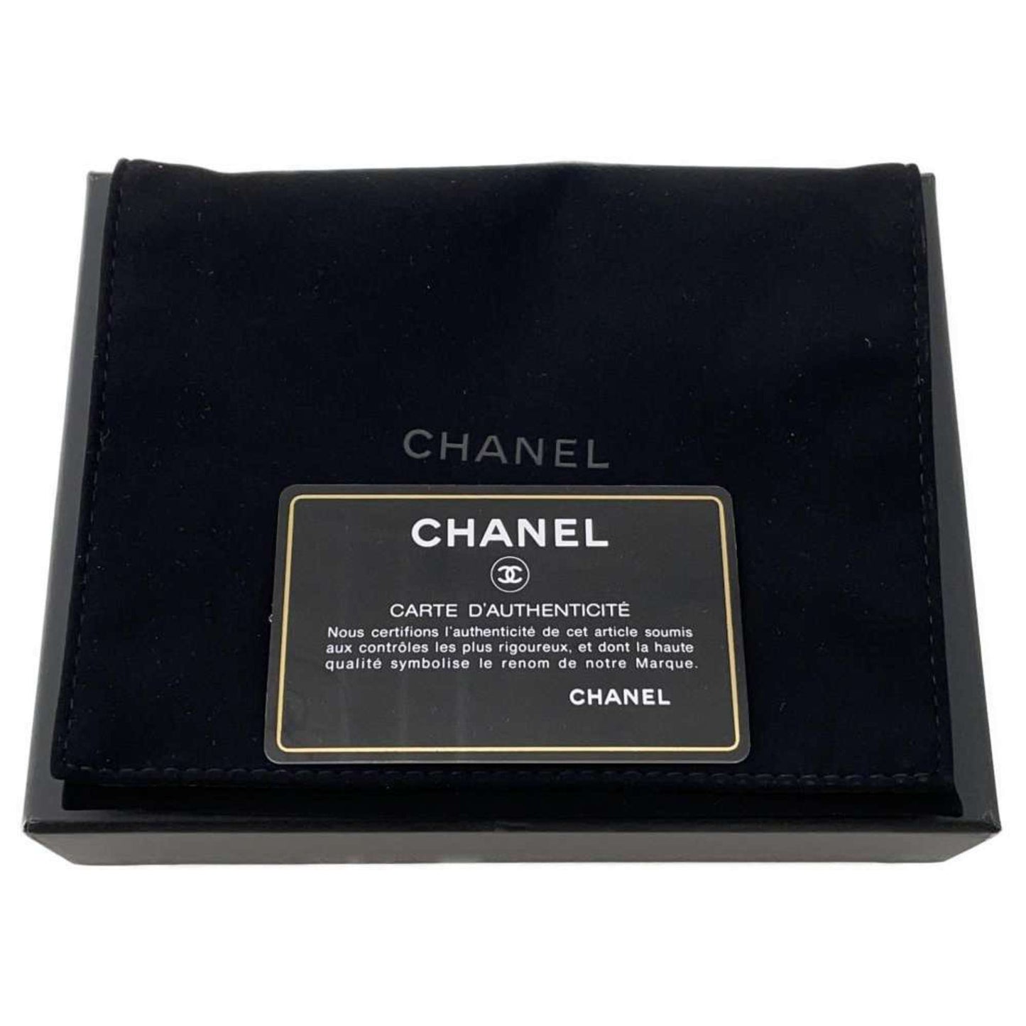 Chanel Chain Wallet Wallet/Coin Case Matelasse Coco Mark Caviar Skin CHANEL Business Card Holder/Card Black