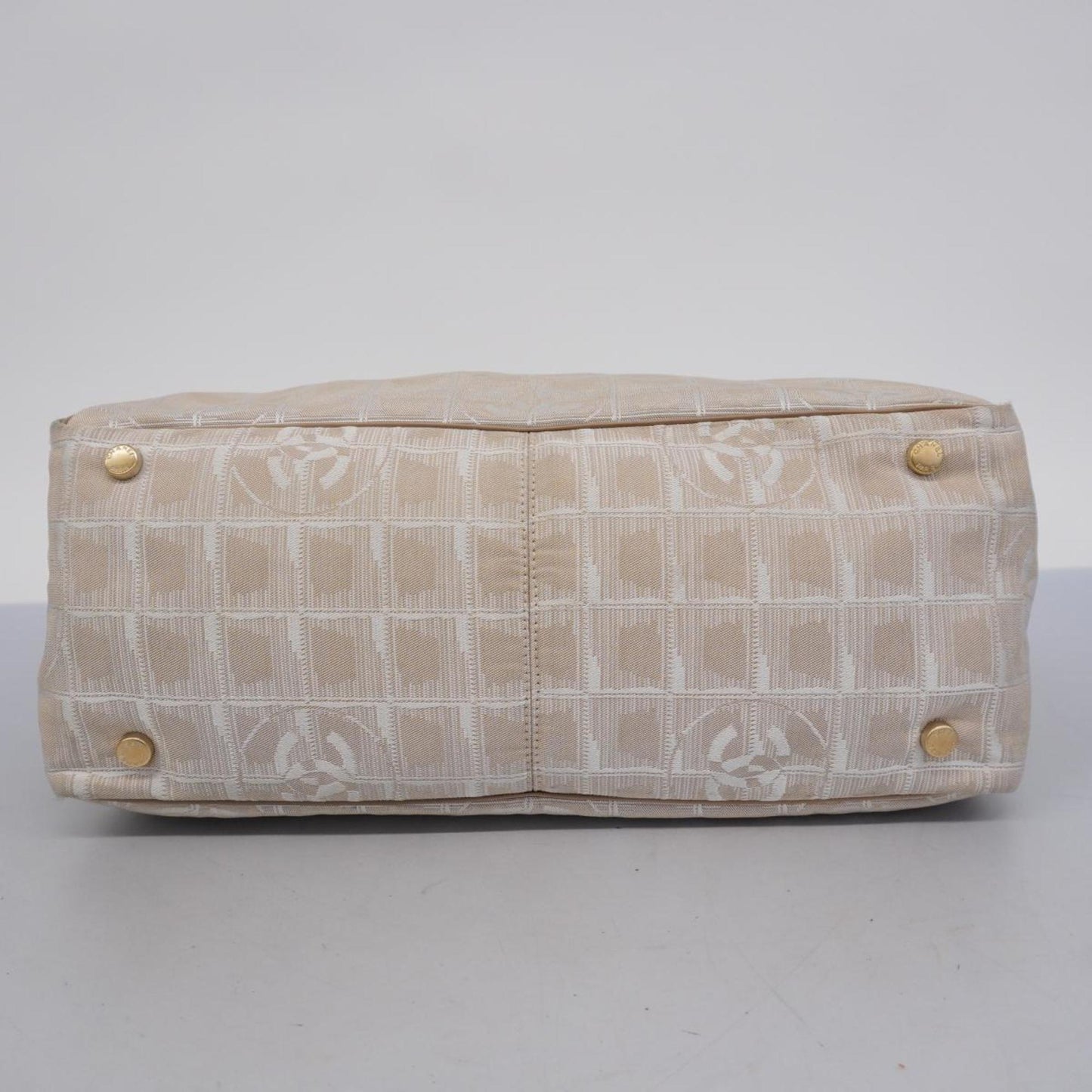 Chanel Tote Bag New Travel Nylon Beige Women's