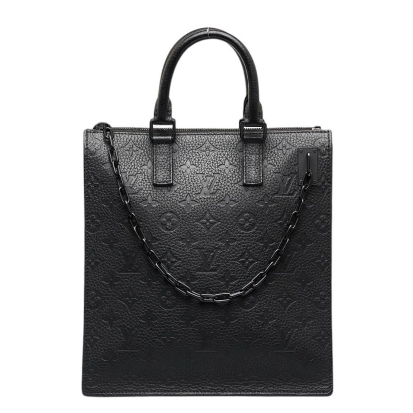 LOUIS VUITTON Monogram Emplant Sacpla Shoulder Bag M55924 Noir Black Calf Leather Women's