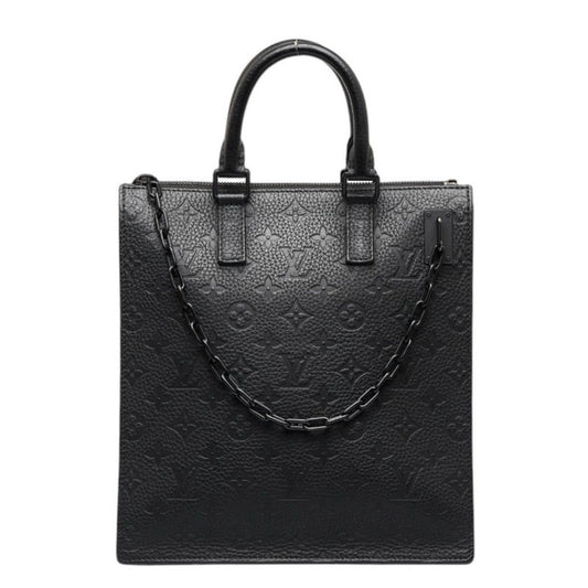 LOUIS VUITTON Monogram Emplant Sacpla Shoulder Bag M55924 Noir Black Calf Leather Women's