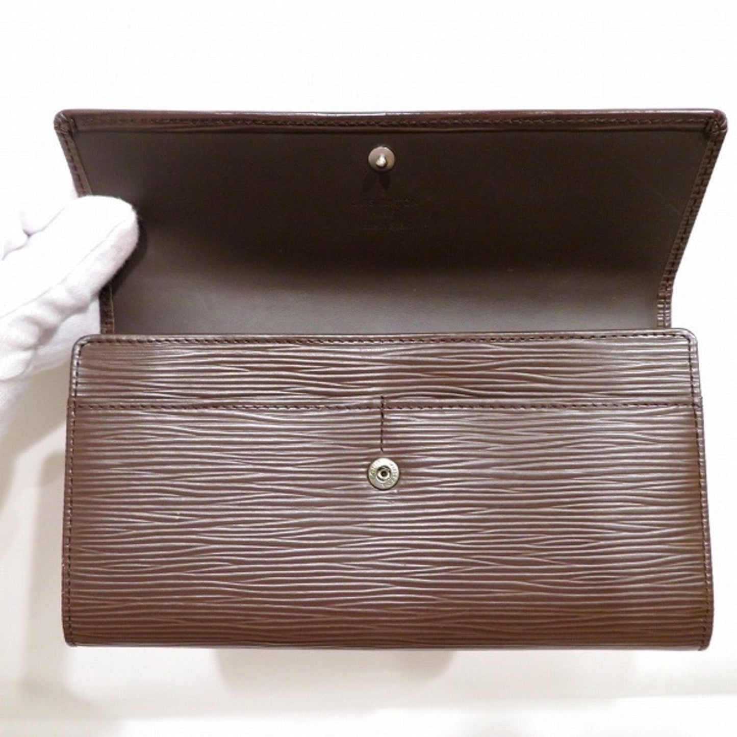 LOUIS VUITTON Epi Pochette Portomone Cult Credit M6357D Long Wallet Women's