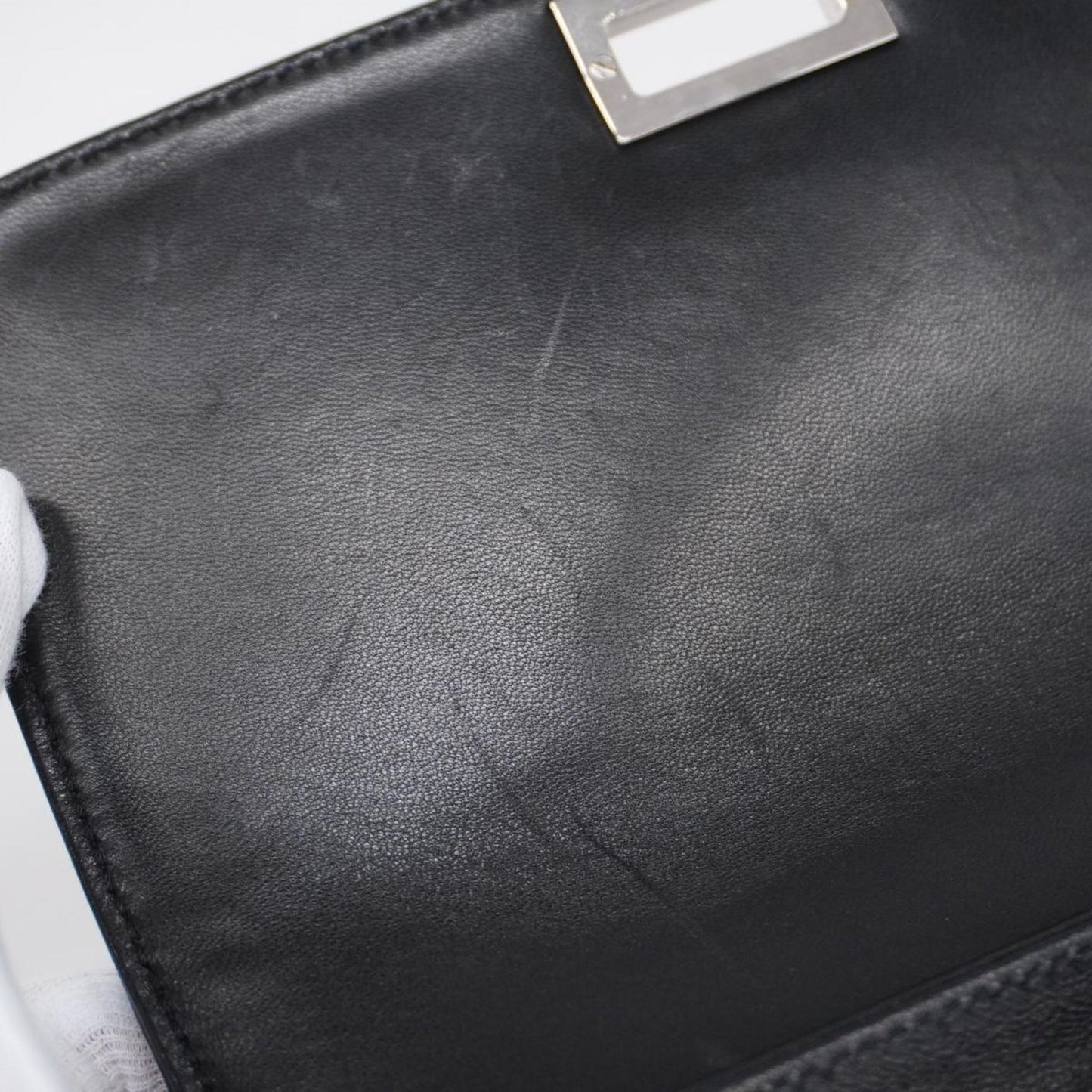 Chanel Shoulder Bag 2.55 Chain Lambskin Black Women's