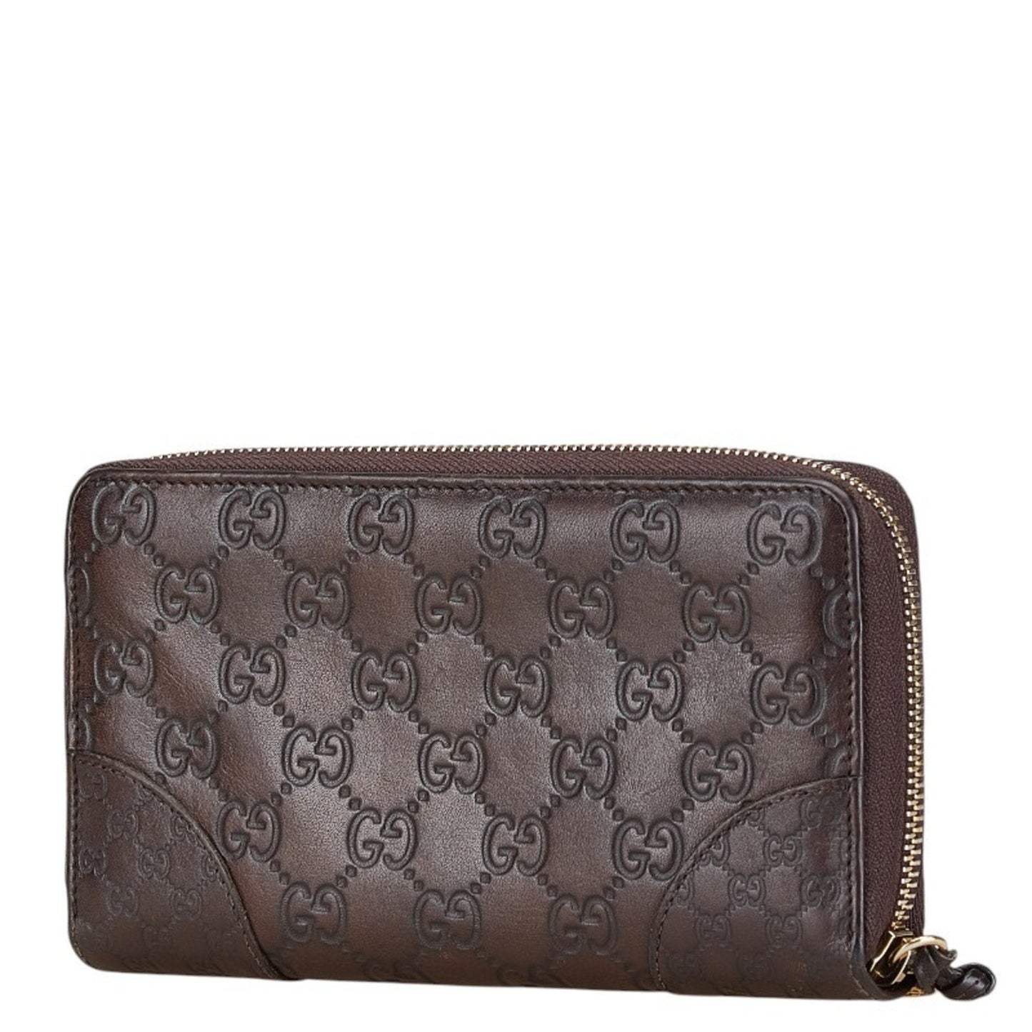Gucci Brown Leather Long Wallet (Bi-Fold)