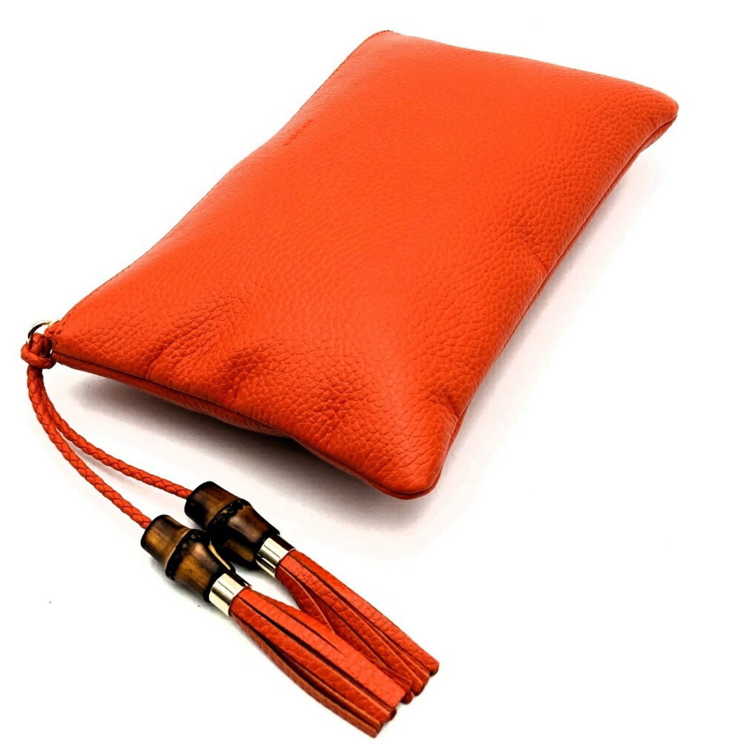 Gucci Orange Leather Pouch