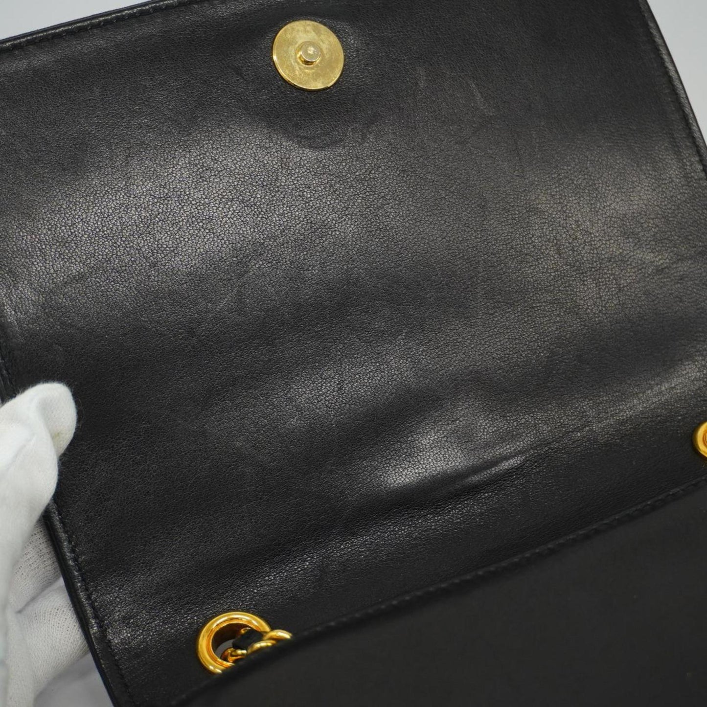 Chanel Shoulder Bag Matelasse Chain Lambskin Black Women's