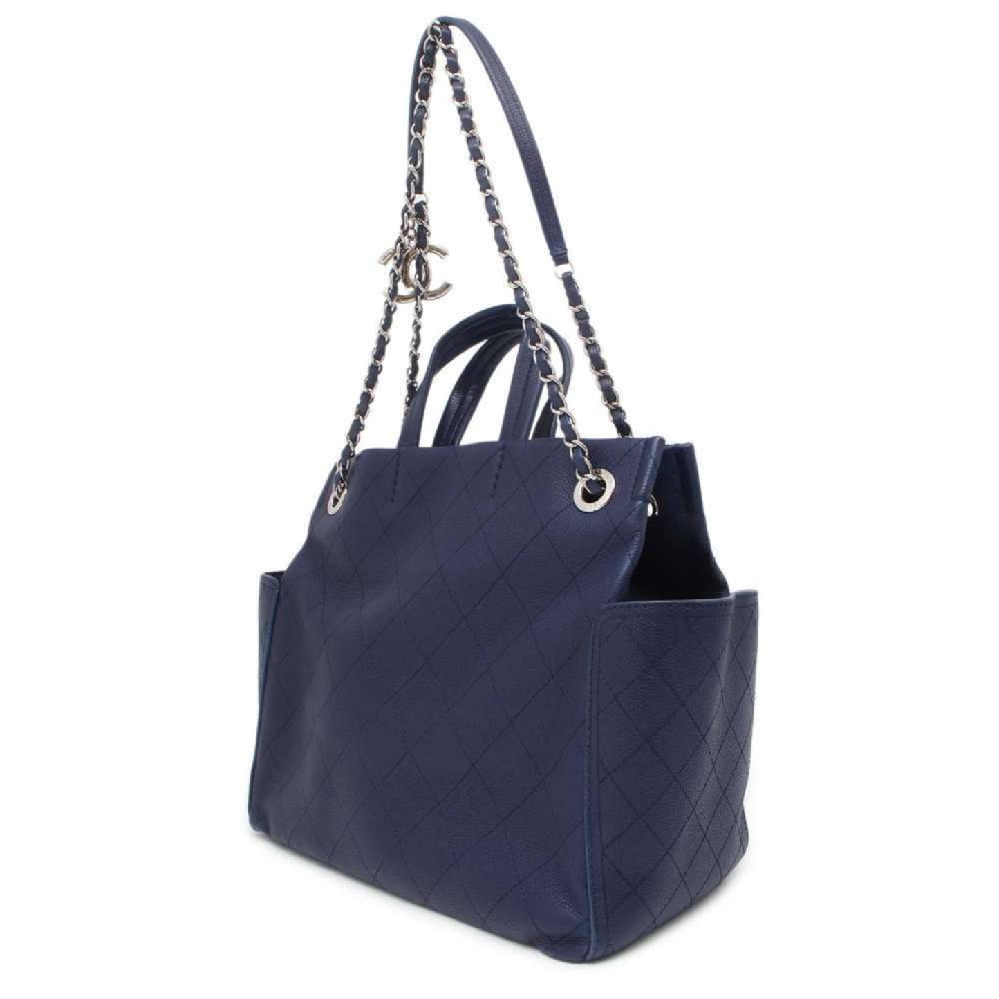 CHANEL Tote Bag Wild Stitch Coco Mark Caviar Skin