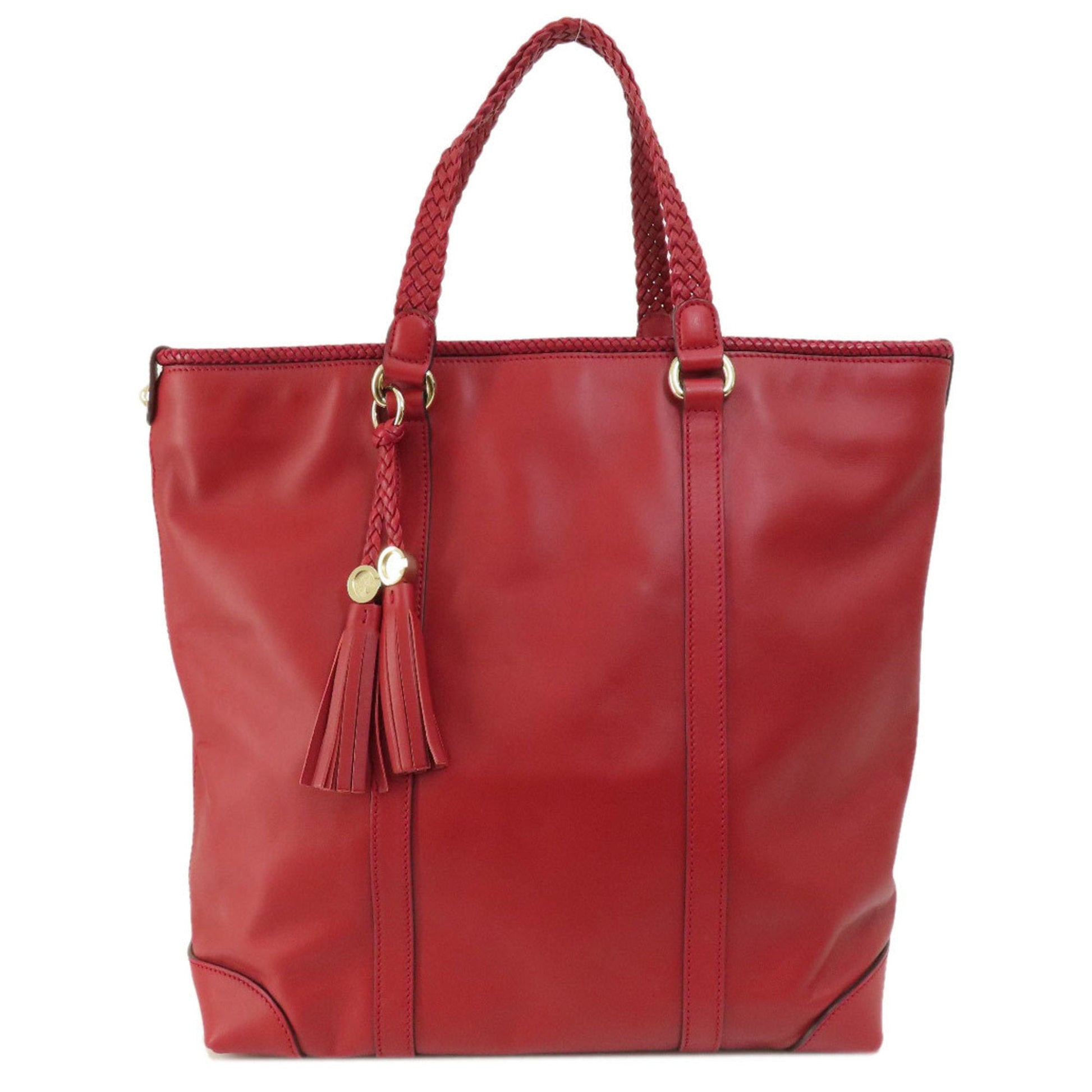 Gucci Red Color Leather Tote Bag ()