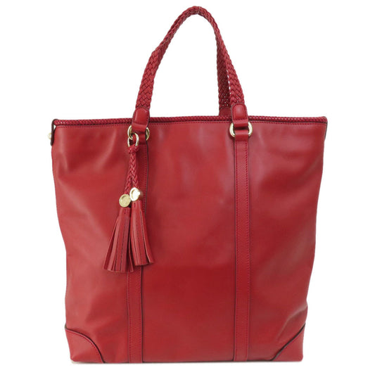 Gucci Red Color Leather Tote Bag ()