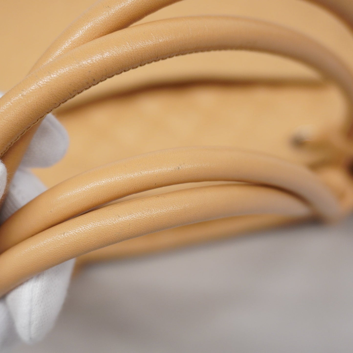 ChanelAuth  Ligne Cambon Tote Bag Lambskin Women's Tote Bag Beige