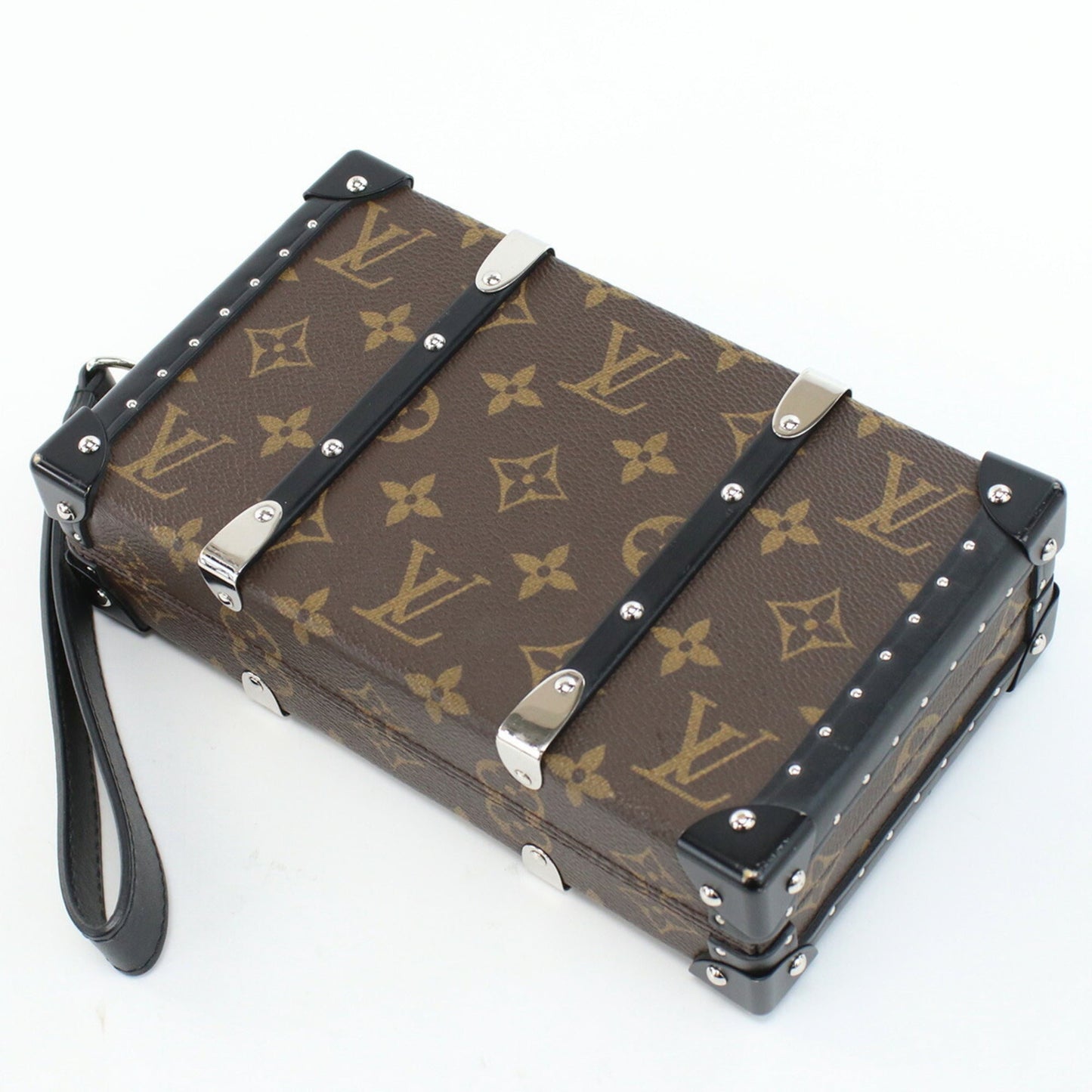 LOUIS VUITTON Trunk Monogram Macassar M20250 Clutch Bag PVC Men's