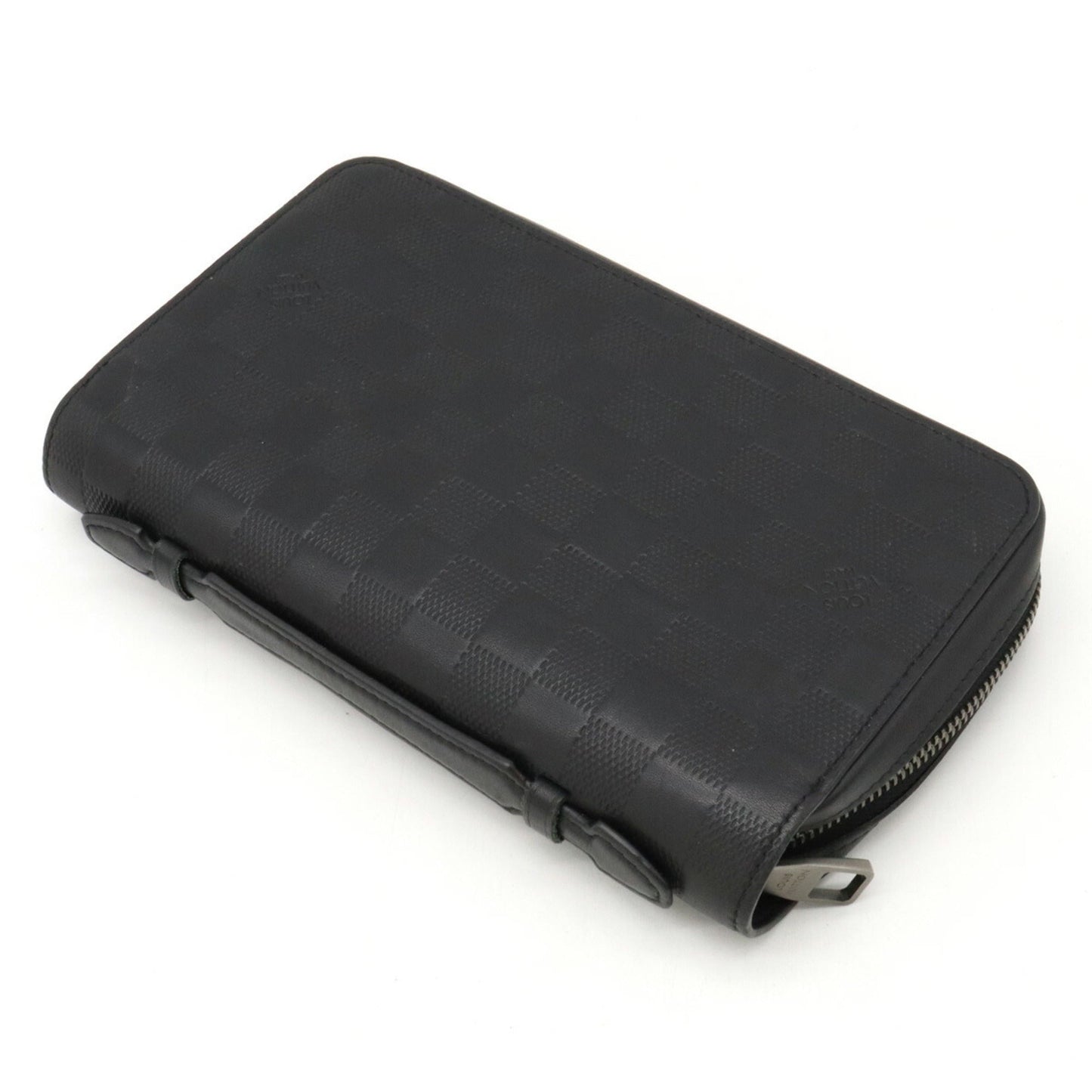 LOUIS VUITTON Damier Infini Zippy XL Second Bag Clutch Leather Onyx Black Men's N61254