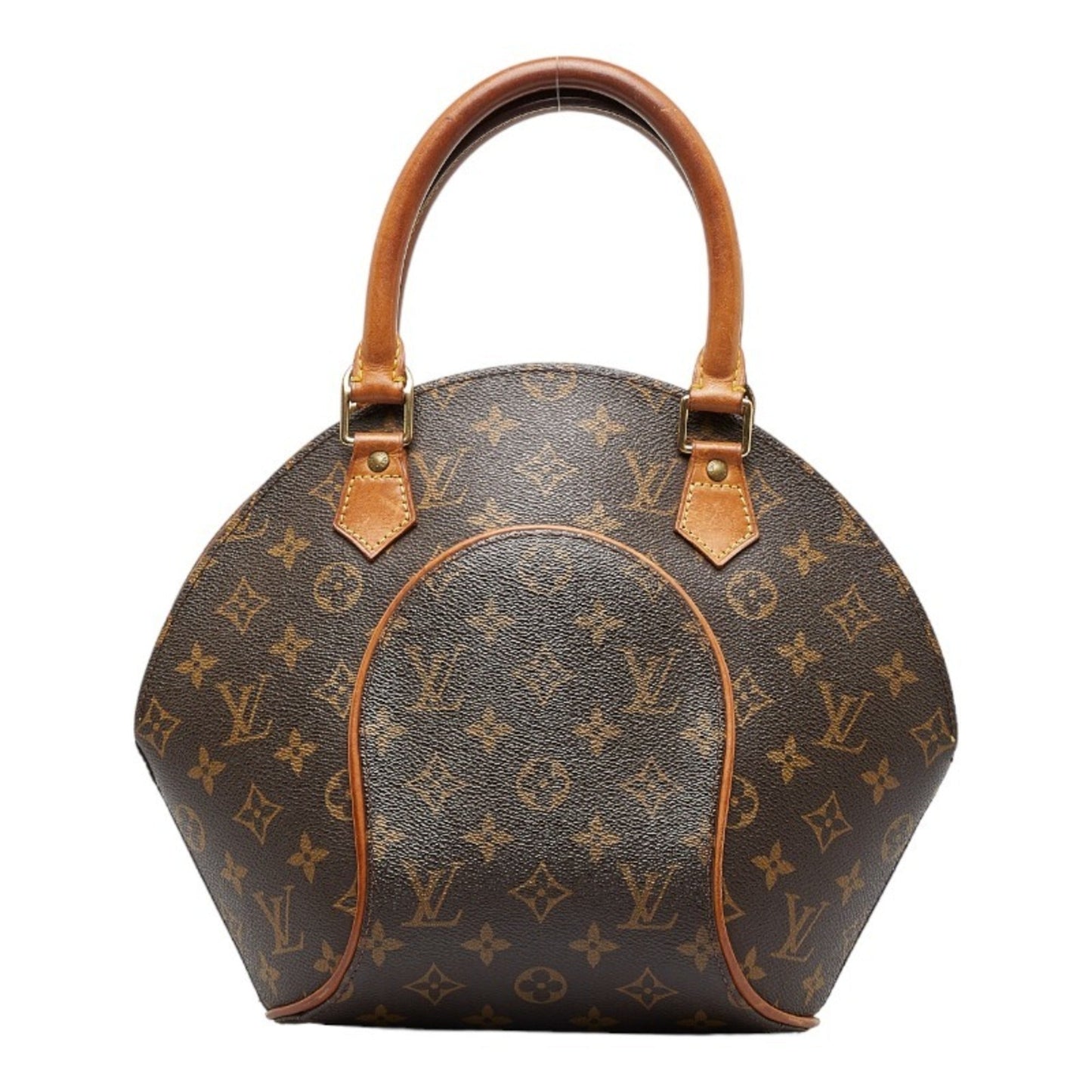 LOUIS VUITTON Monogram Ellipse PM Handbag M51127 Brown PVC Leather Women's